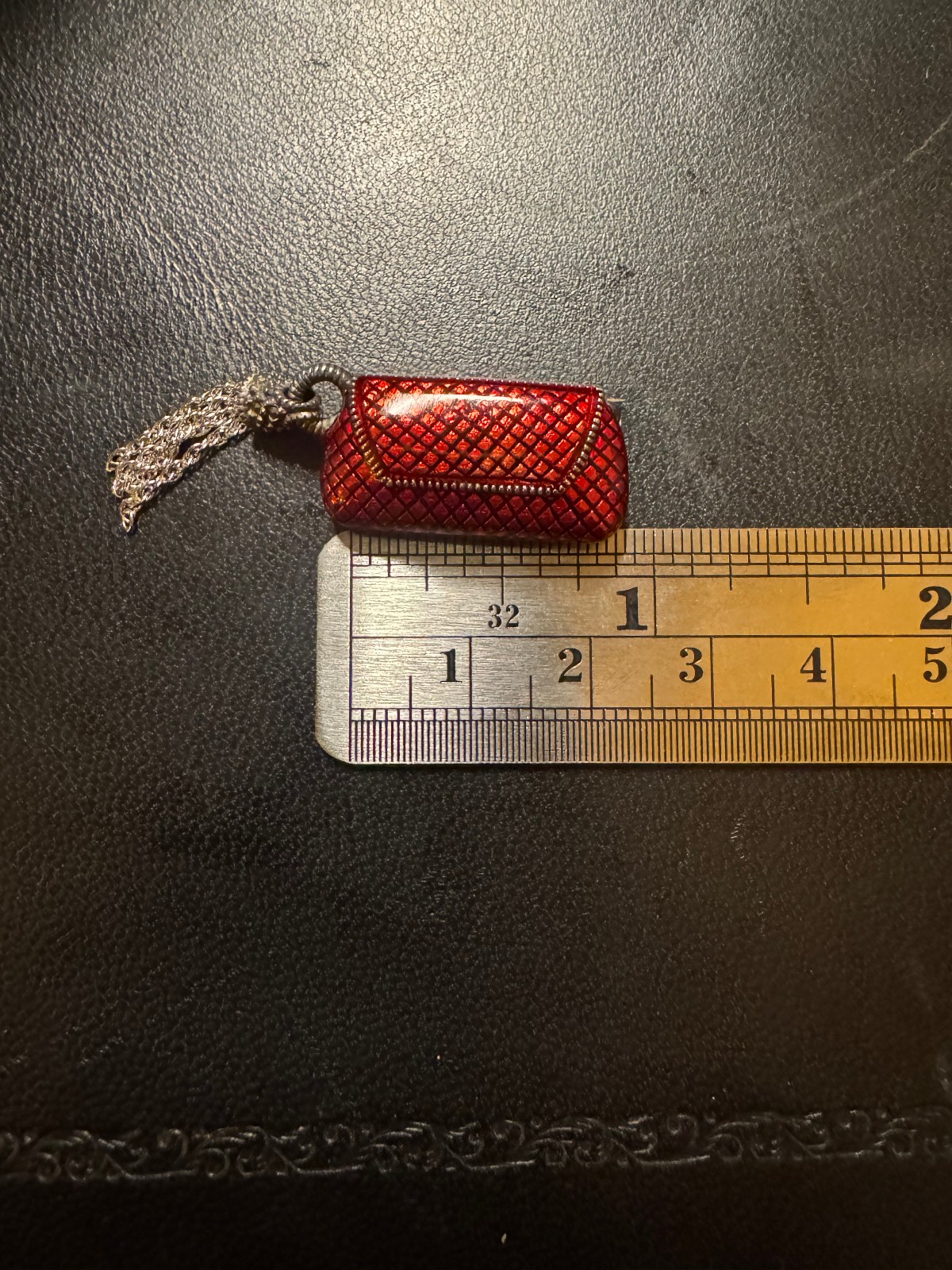 Vintage Judith Jack Red Enamel/Sterling/Marcasite Shoe & Purse Brooch Pin Set