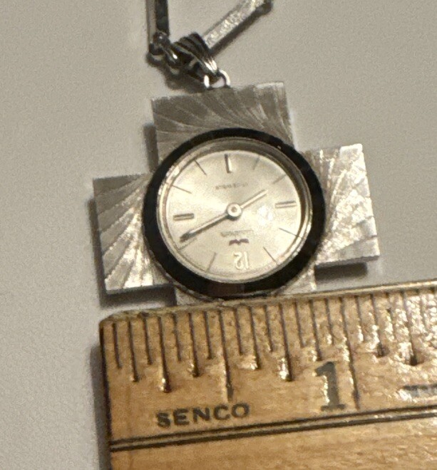VTG Waltham Cross Pendant Watch Star of Paris Collection Manual 17 Jewel Working