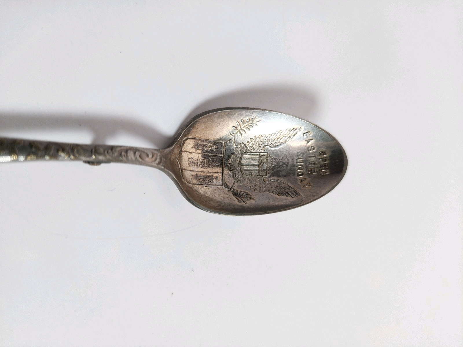 1900 Open Easter Sunday USA Vintage Souvenir Spoon Collectible