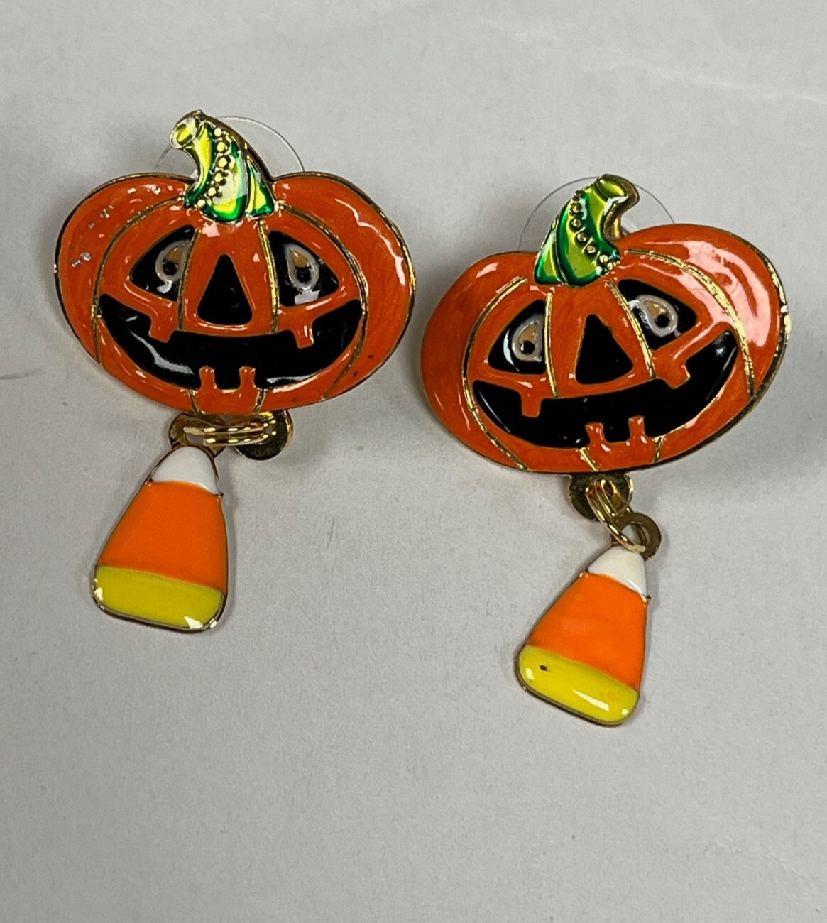 Lunch at the Ritz Trick or Treat Halloween Pumpkin Ghost with Pumpkin Earrings