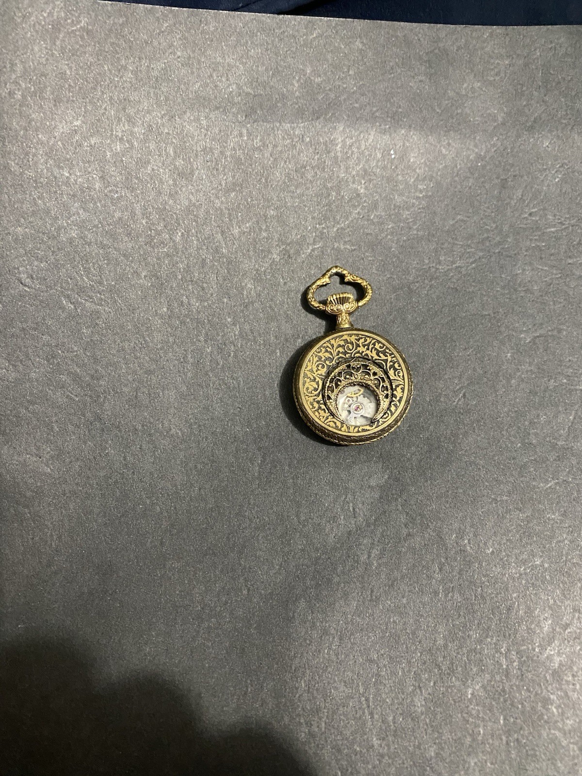 Vintage Helbros Pendant Pocket Watch 17J Elgin Swiss Movement Working 12k GF