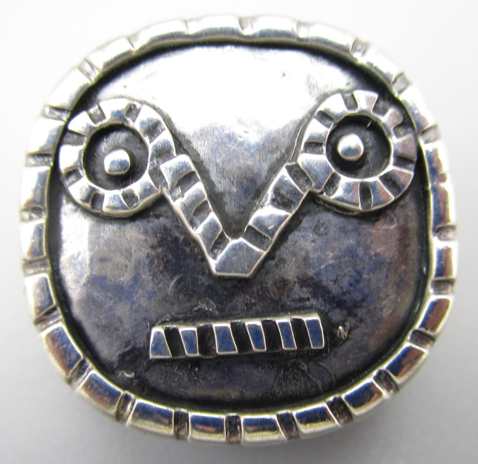 DIAN MALOUF STERLING FACE EARRINGS