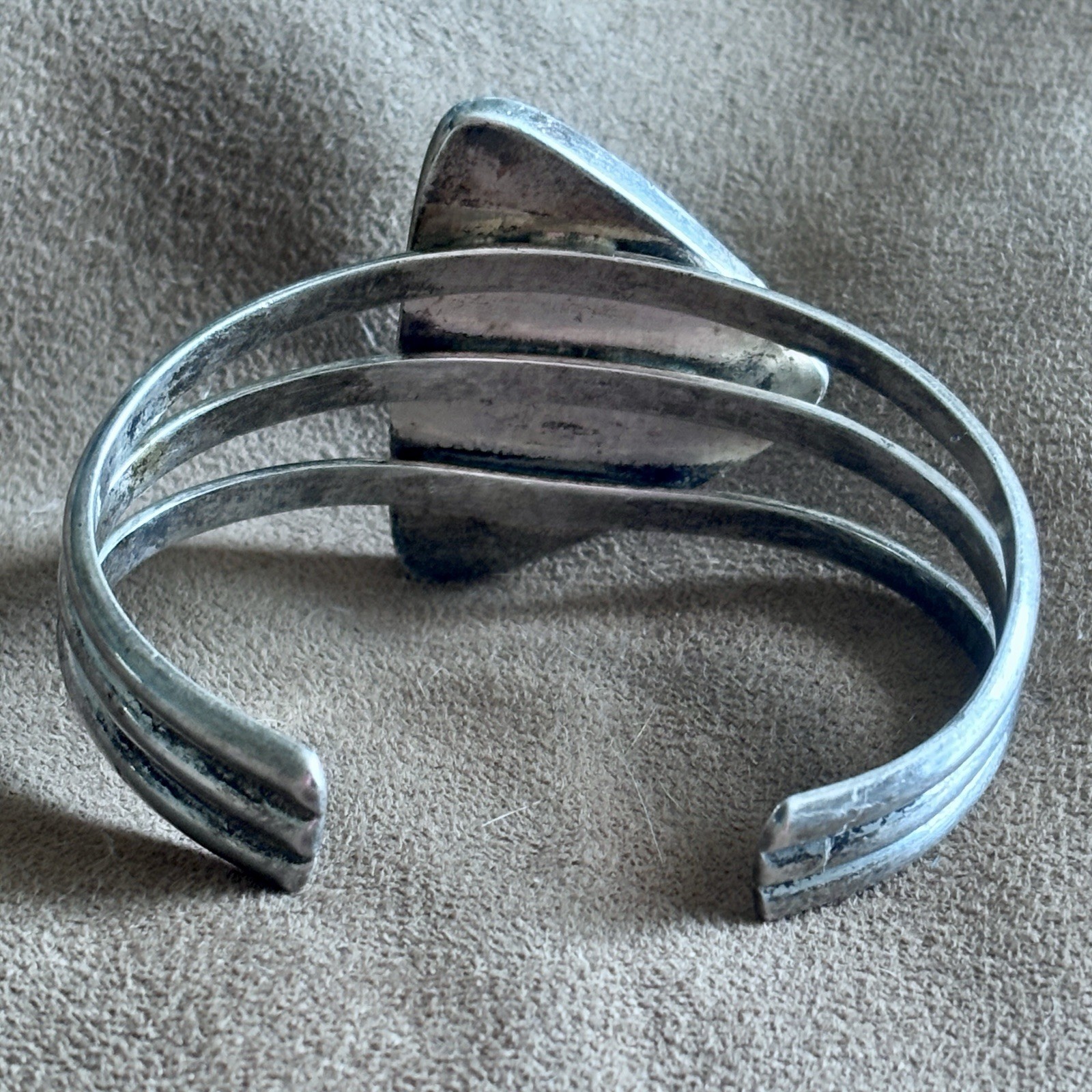 Navajo Inlay Wes Willie Silver 44g Bracelet Artist Very Rare Southwestern Signed