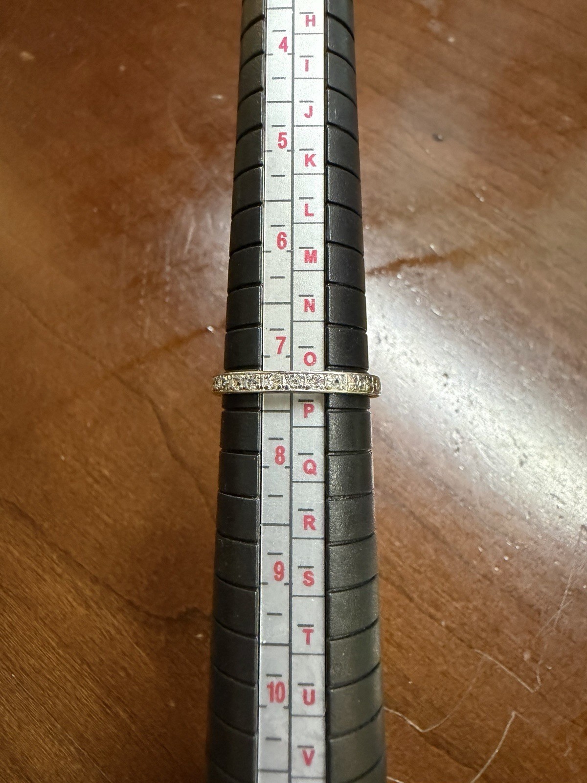 Vintage Antique Estate Platinum Pave Diamond Eternity Band Ring Size 7 1/4