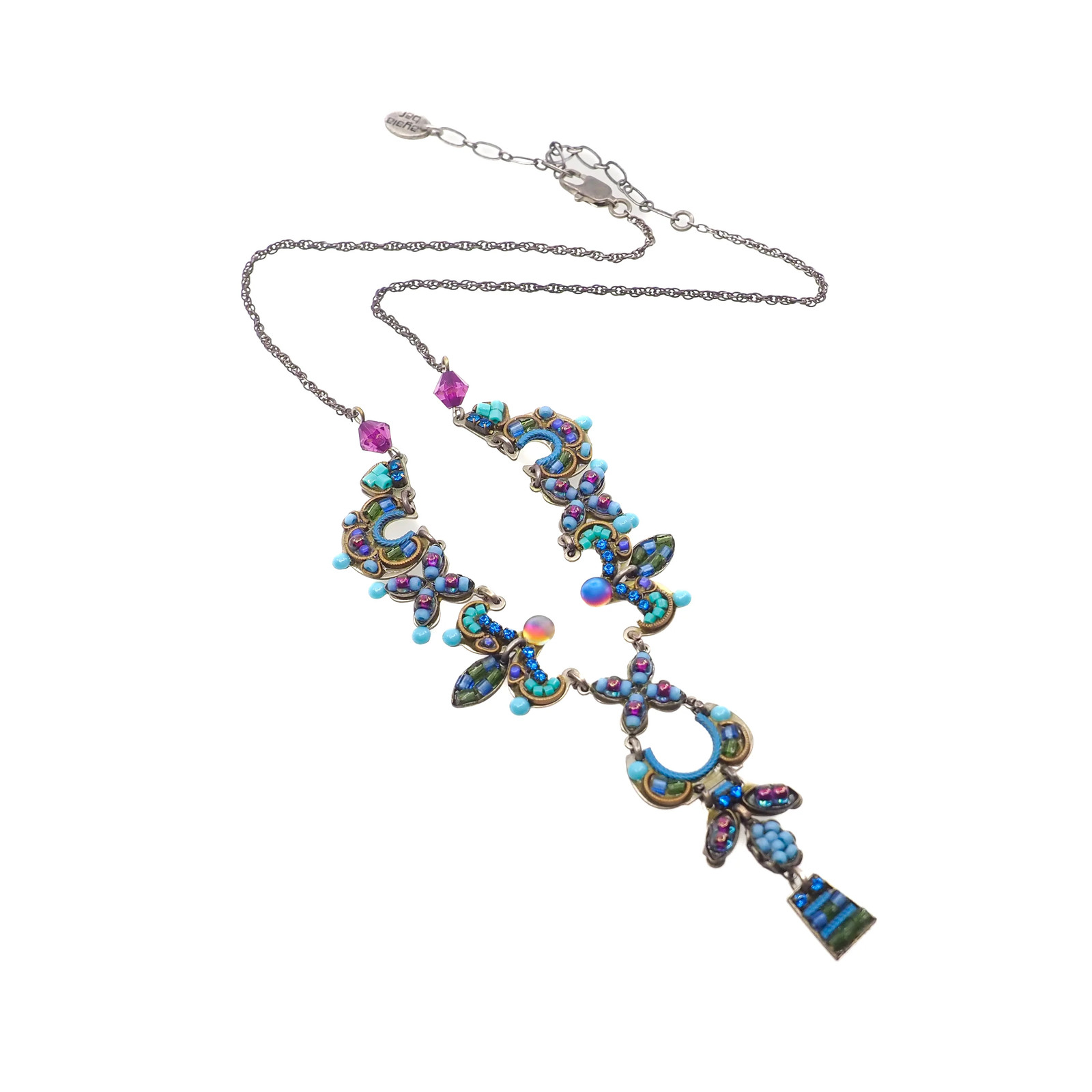 Vintage 1990s AYALA BAR Bead Multicolor Statement Designer 19″ Necklace