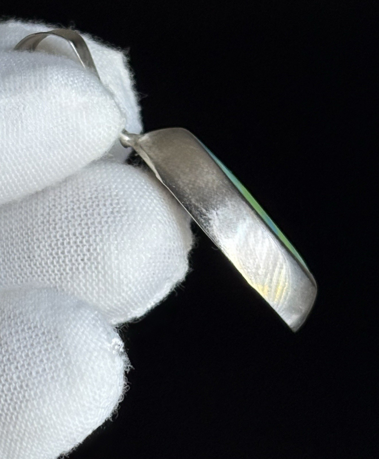 VTG 925 Sterling Silver Blue Yellow Green Vivid Art Enamel 1.75in Pendant 7.72g