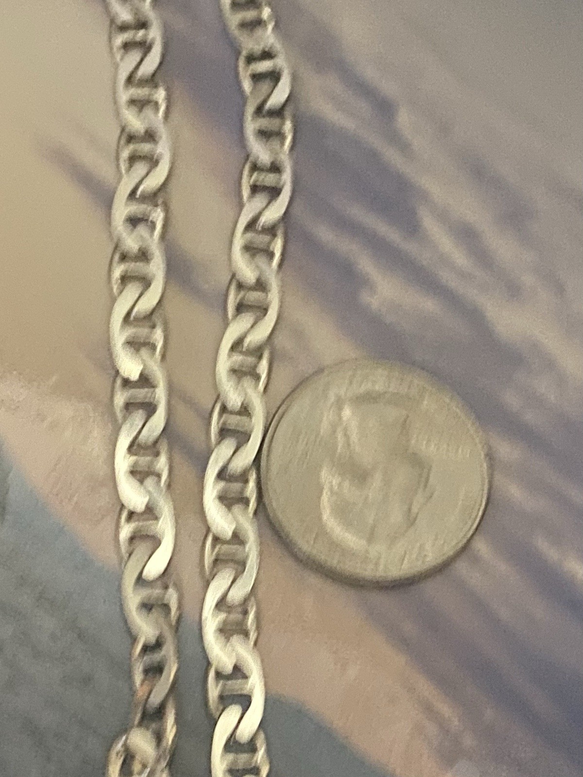 Sterling Silver Italy Anchor Mariner Chain 18″ Necklace – 21g