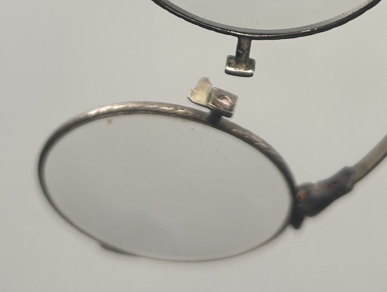 Victorian Silver Lorgnette Reading Glasses Pendant Necklace