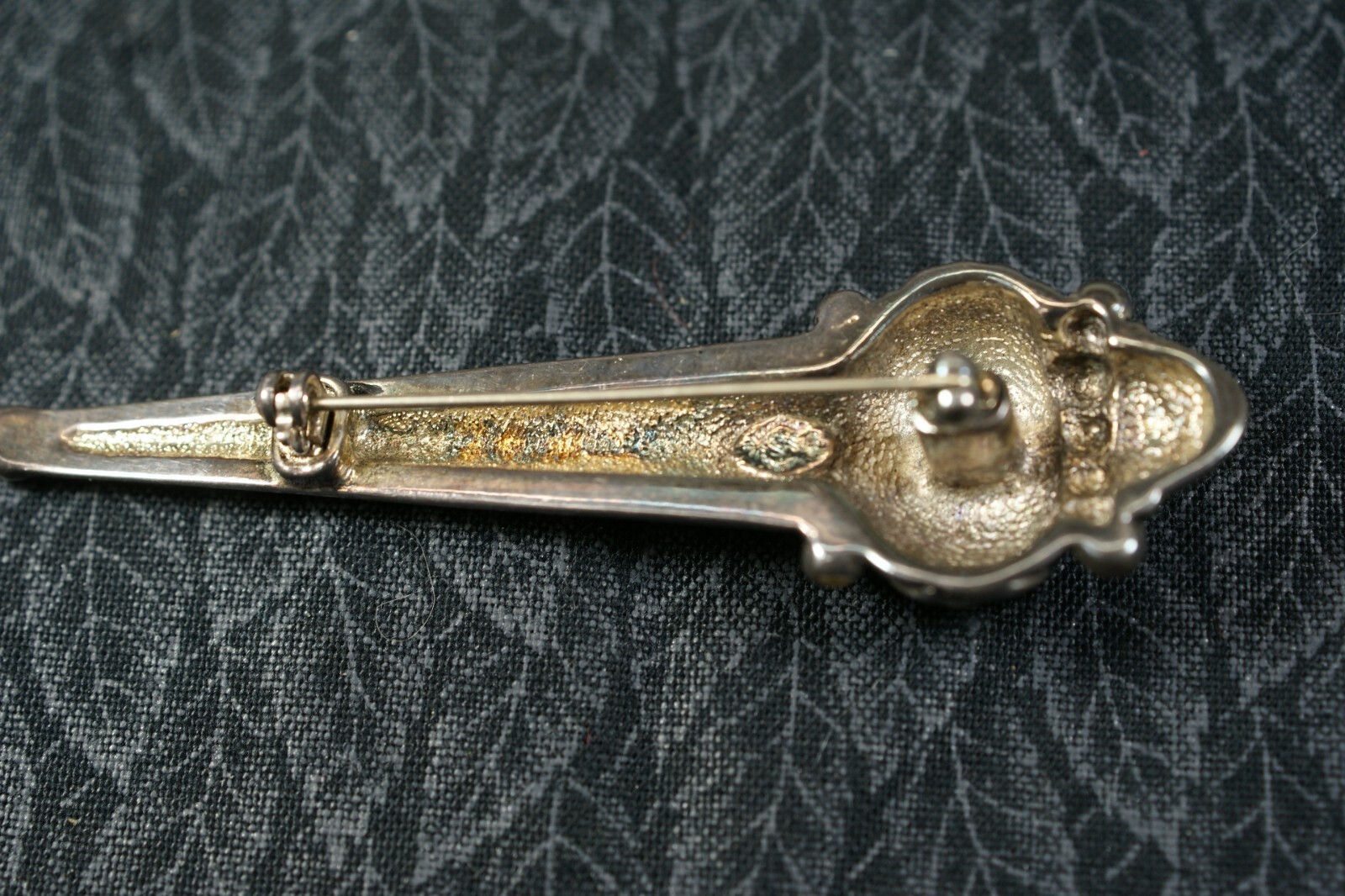 BR19 – Costume Jewelry, Vintage Brooch, Torch, 2 3/4 X 3/4 inches