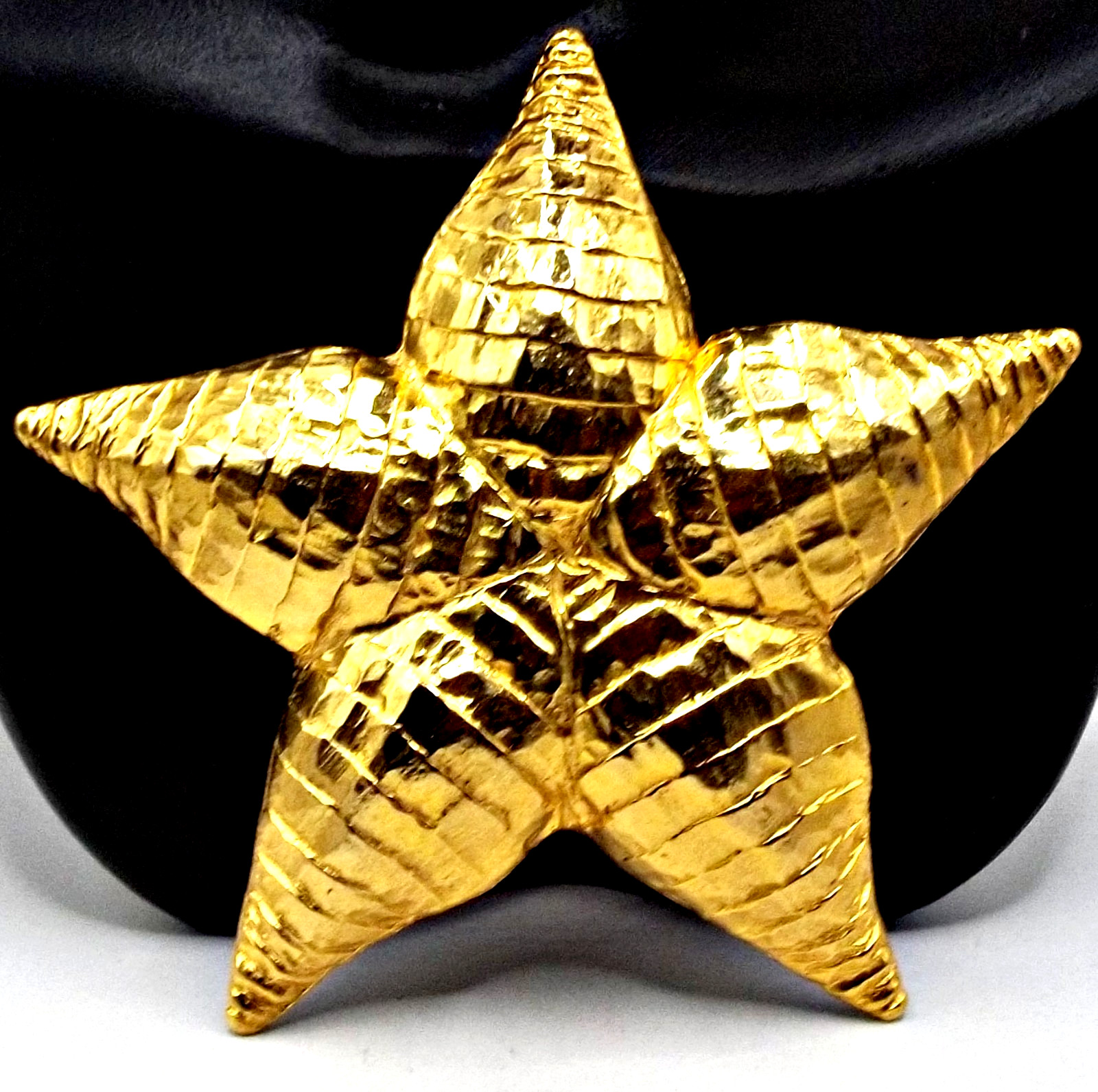 Vintage Signed Cadoro Starfish Brooch Pendant Gold-tone Runway Statement Rare NY