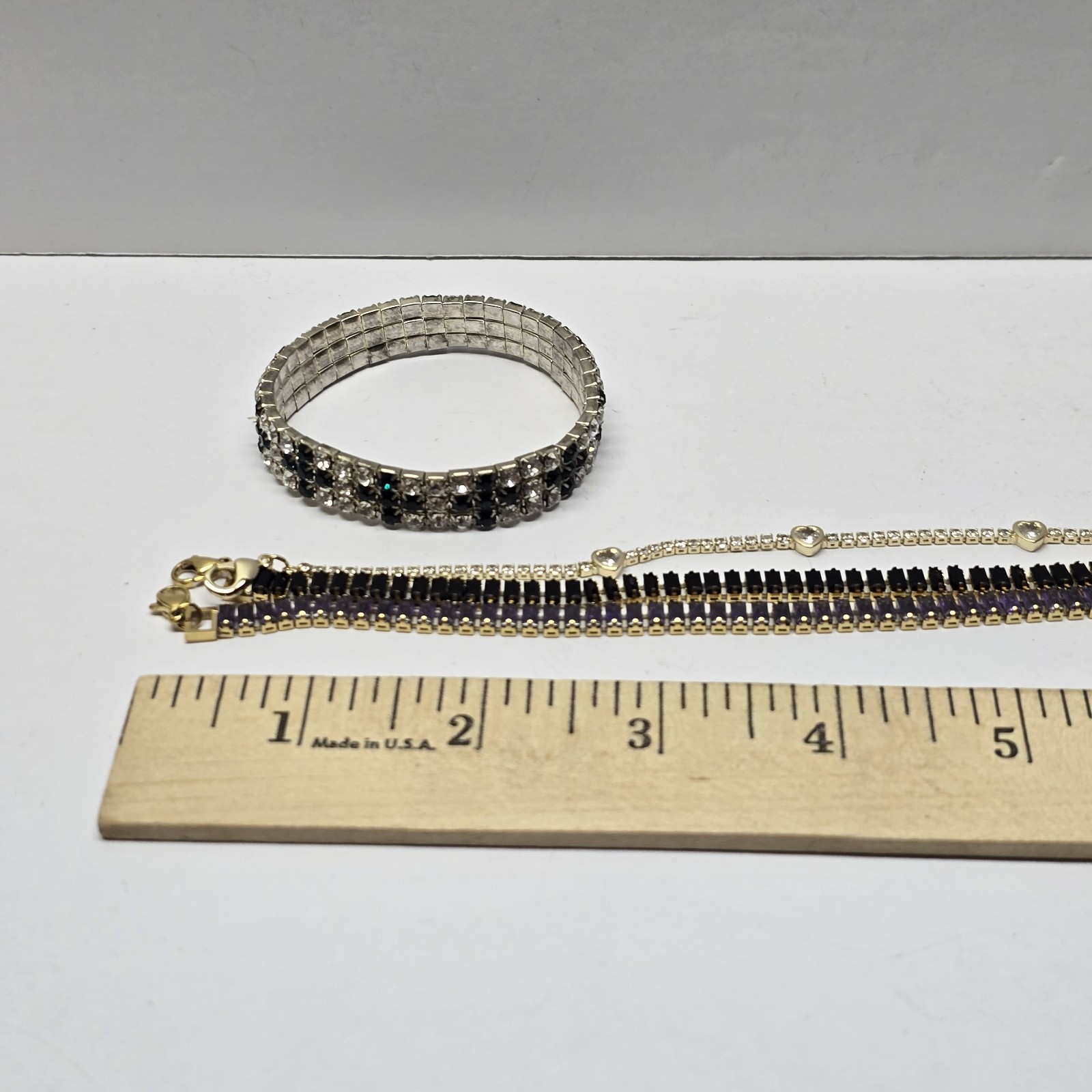 Rhinestone Bracelet Lot Of 4