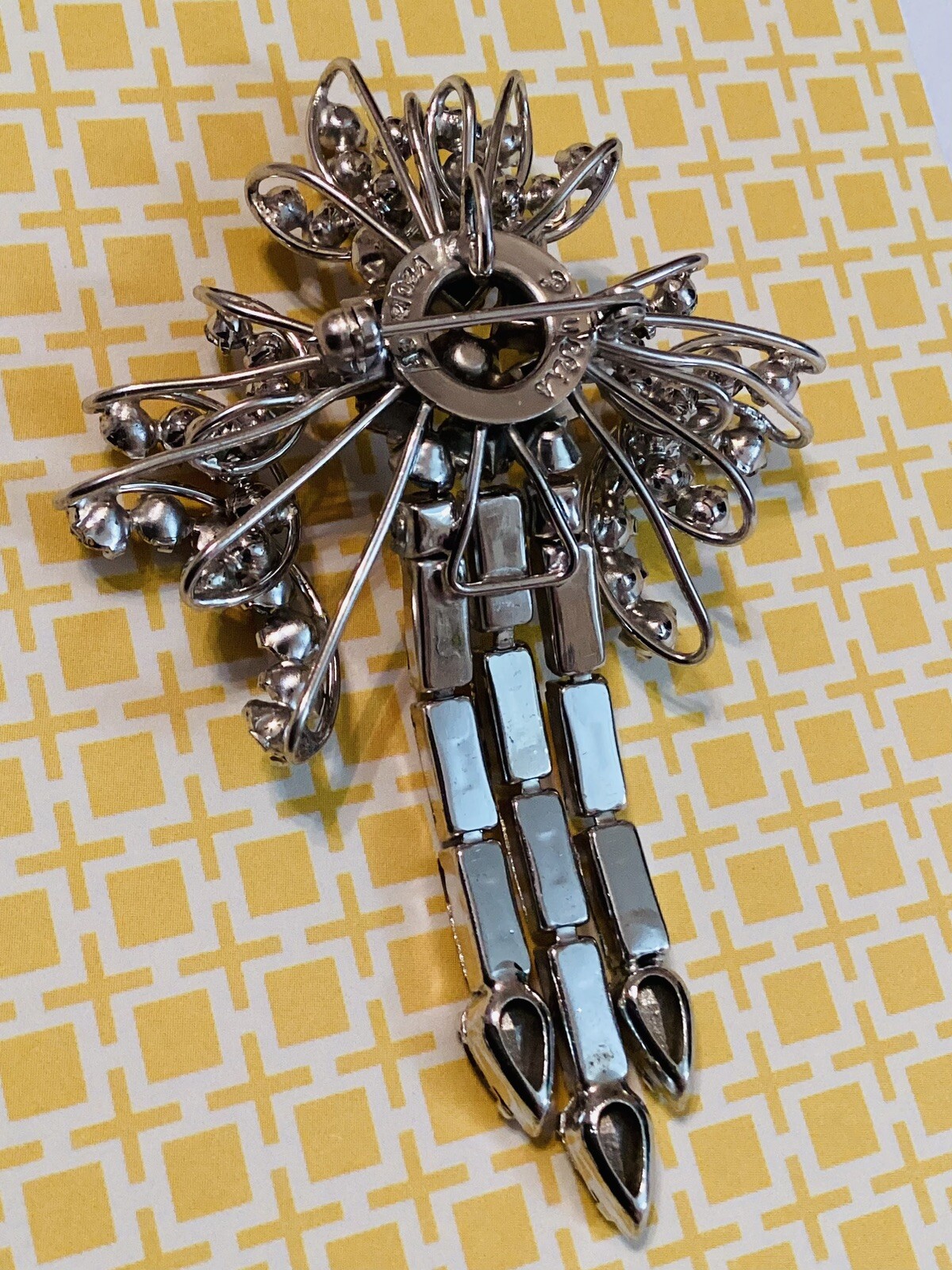 Stunning Vintage Art Deco 1/20 12K GF Gold Filled Rhinestone Brooch Phyllis