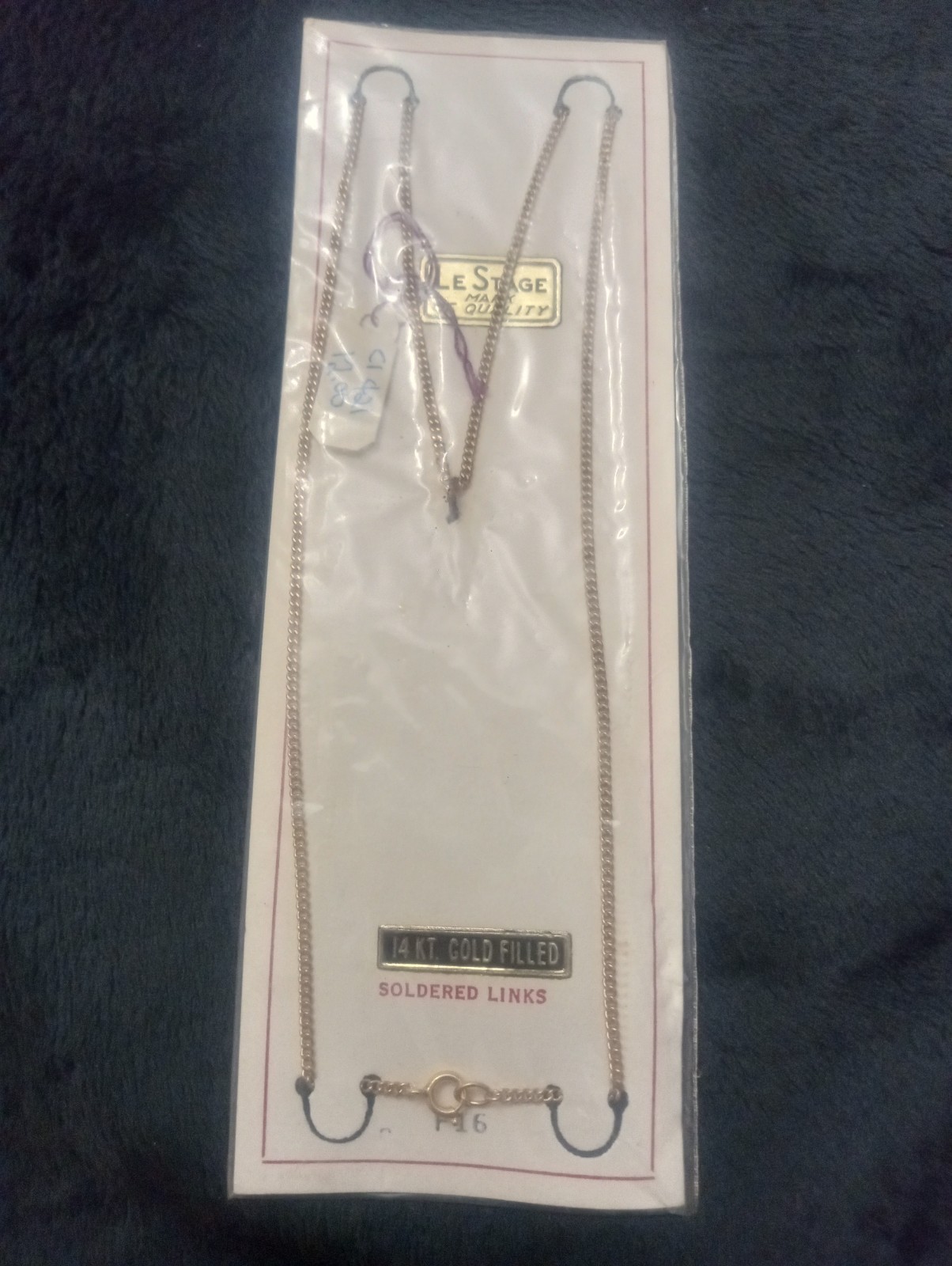 14k Gold Filled 16″ Necklace. Old in Original Packaging