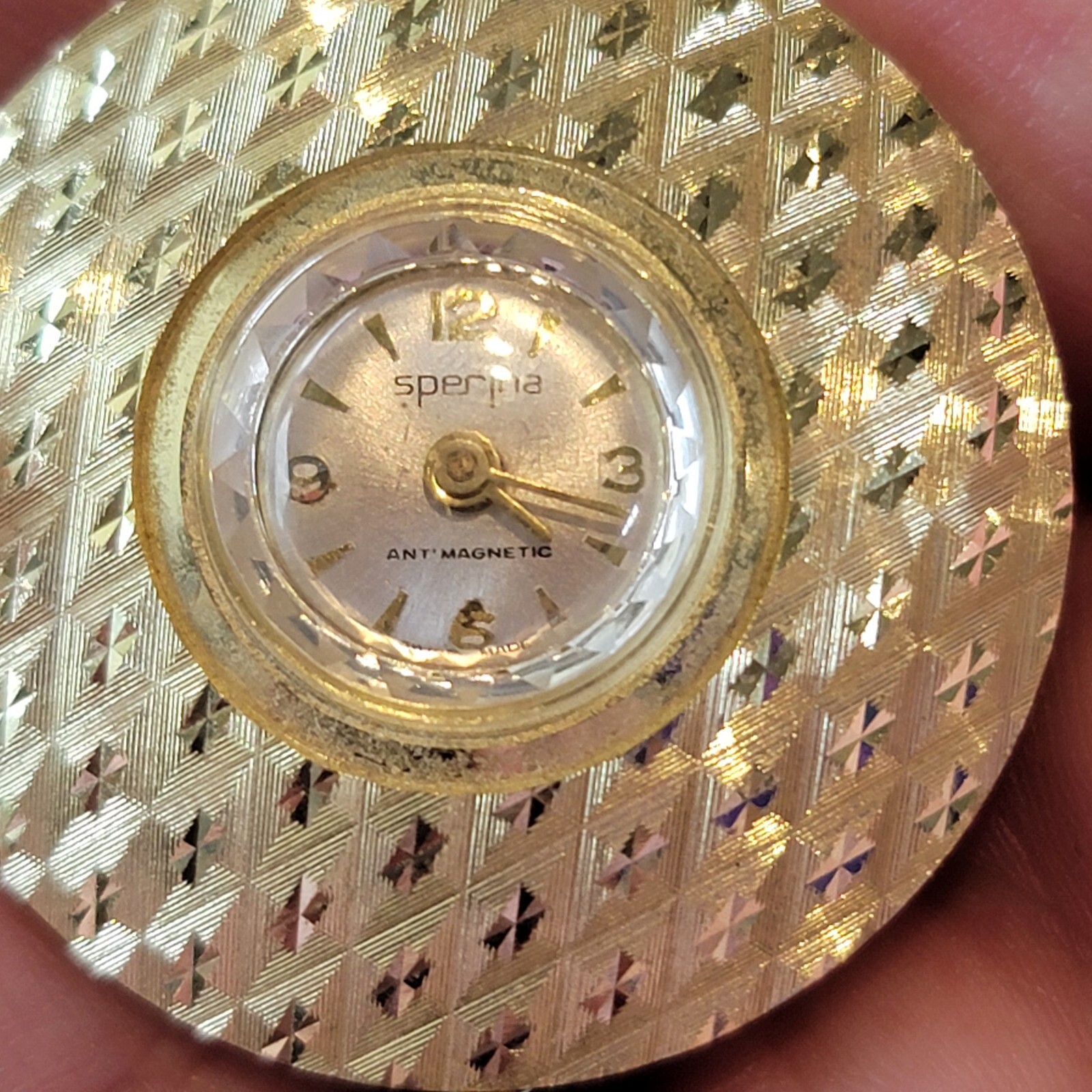 Sperina Swiss Antimagnetic Manual Winding Chain Watch – Needs Repair Not Running