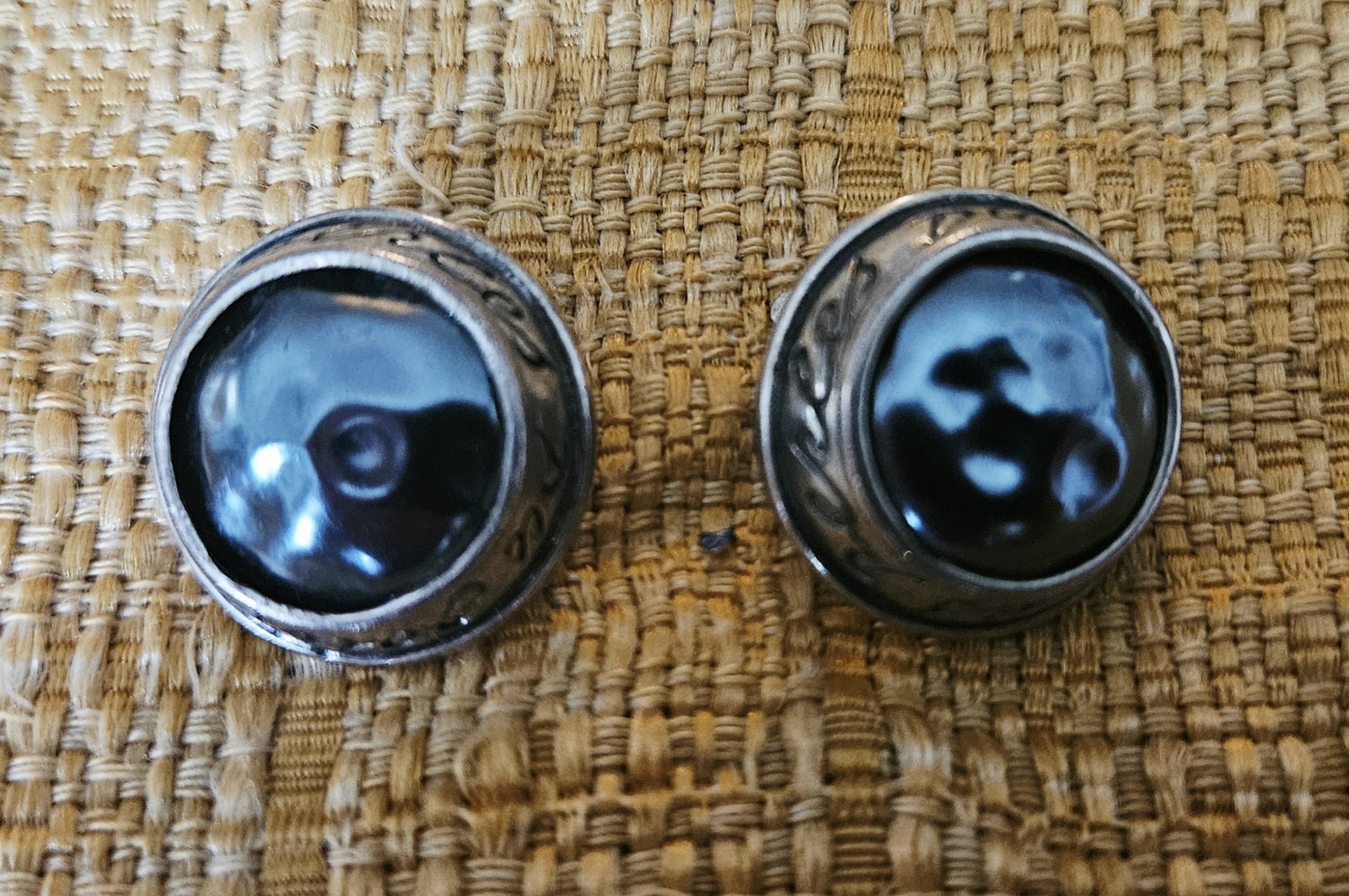 Vintage Carolee Blue-Gray Pearl Necklace and Earring Set