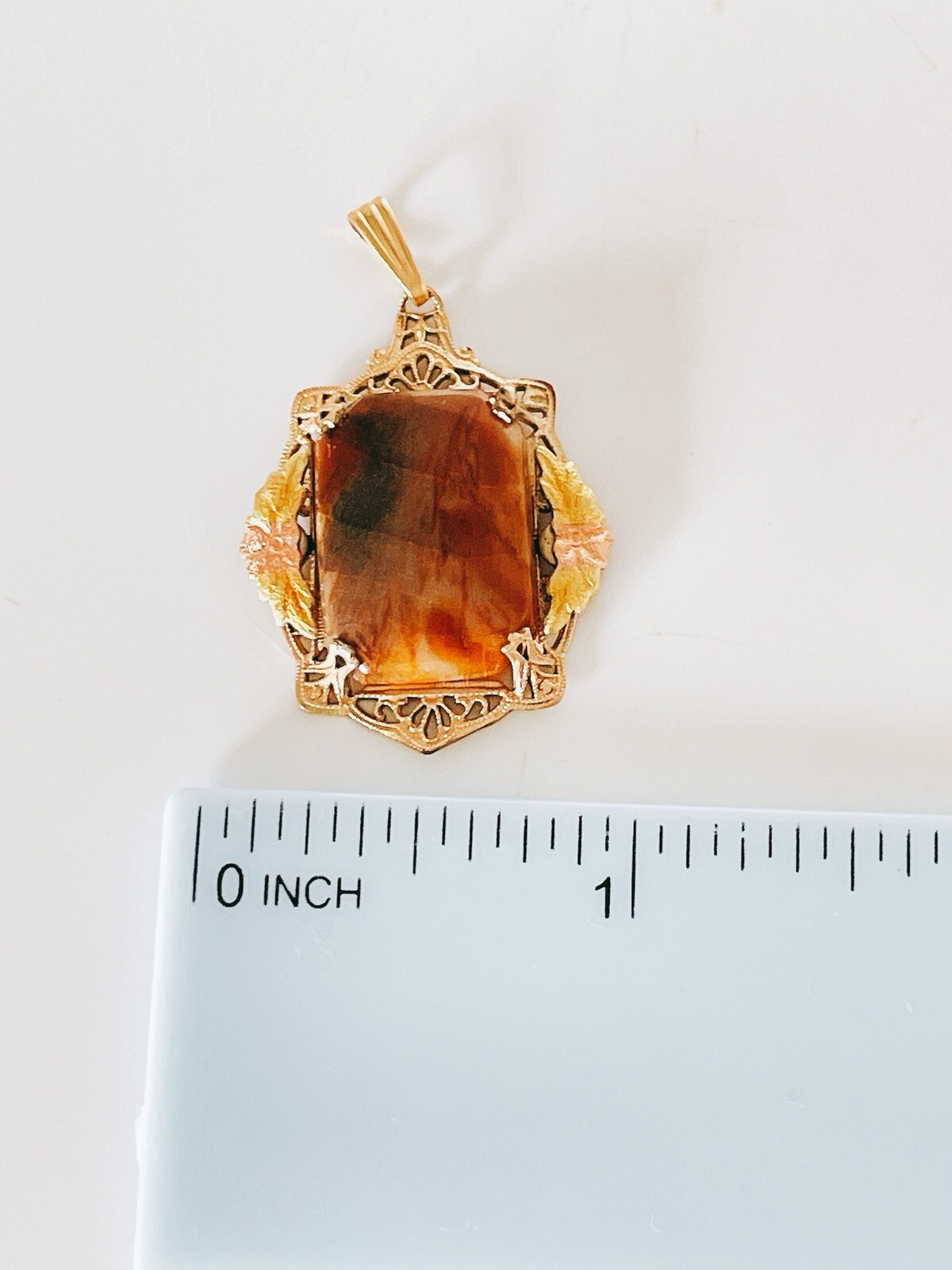 Baltic Honey Amber Gold Filled Pendant & ScrewBack Earrings Set Stunning Vintage