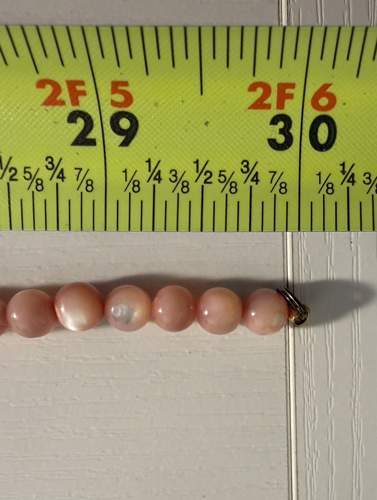 Vintage Pink Agate Bead Necklace Set 2pc Natural Stone 30in & 16.5in