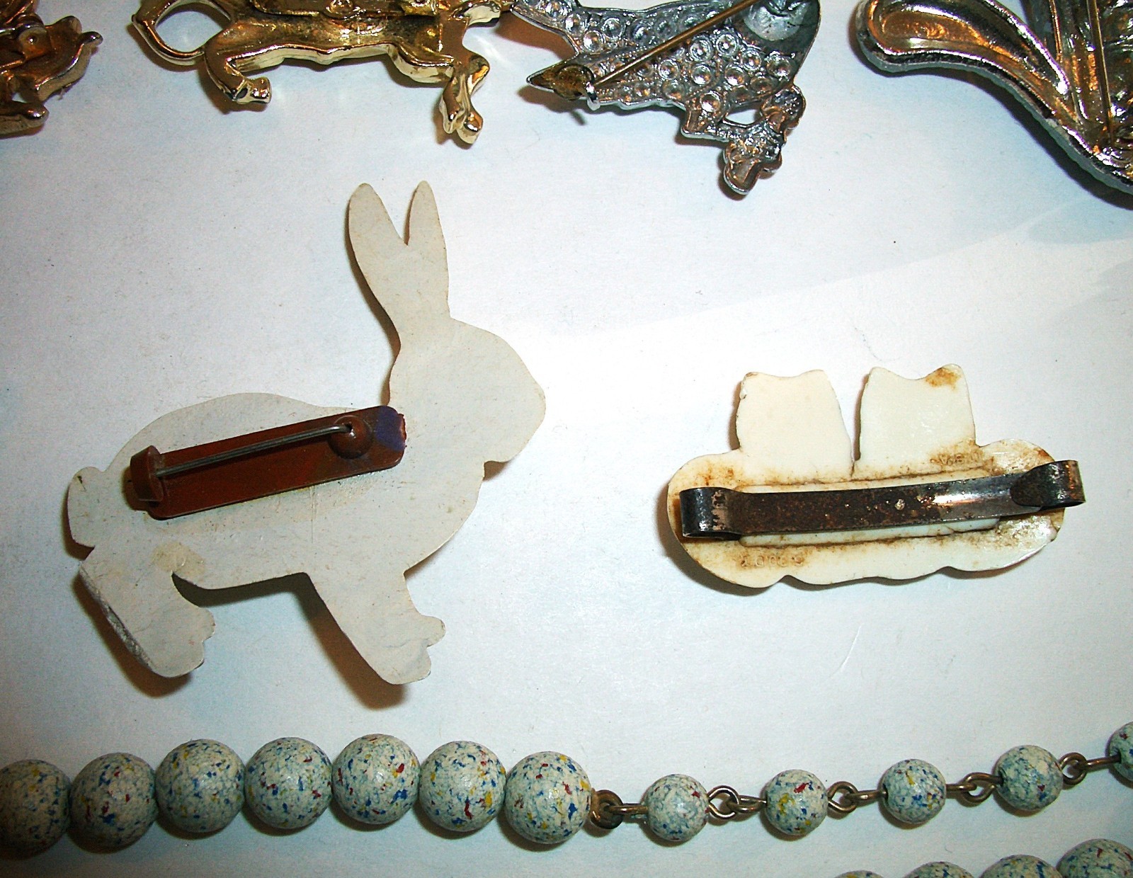 Vtg 12 pc Lot 50s Fashion Jewelry Rhinestones Pins Bracelets CORO West Germany