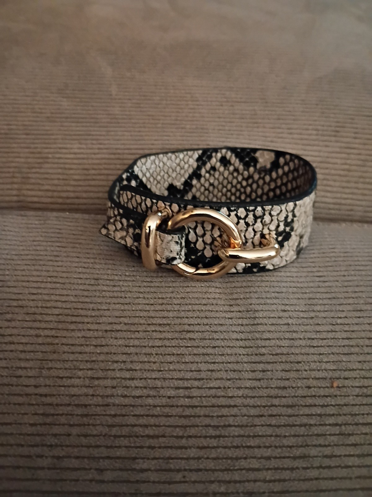 Animal Print Faux Leather Bracelet