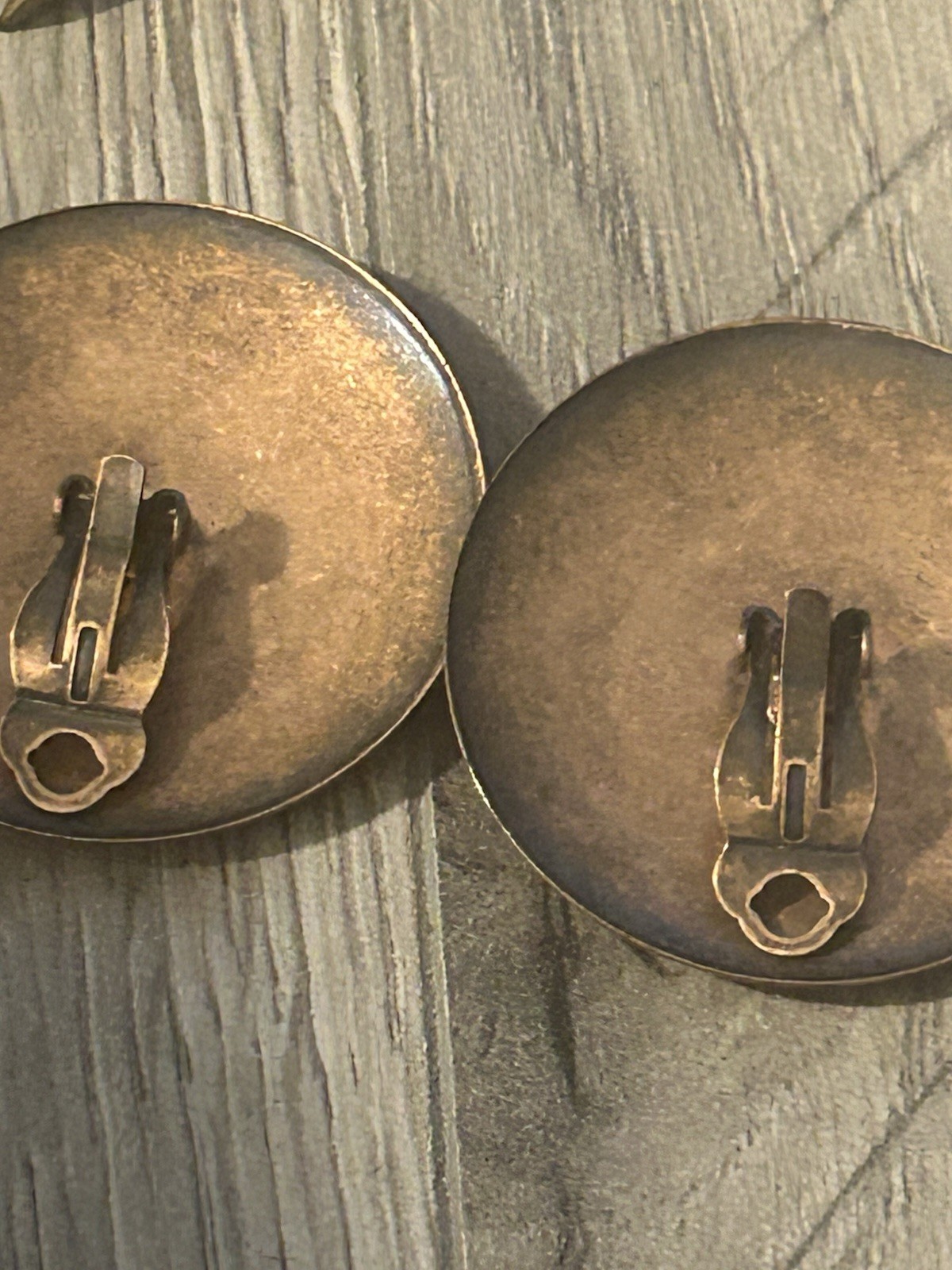 Vintage Copper Clip On & Screwback Earrings Unsigned MCM Lot Of 2 Pairs #470