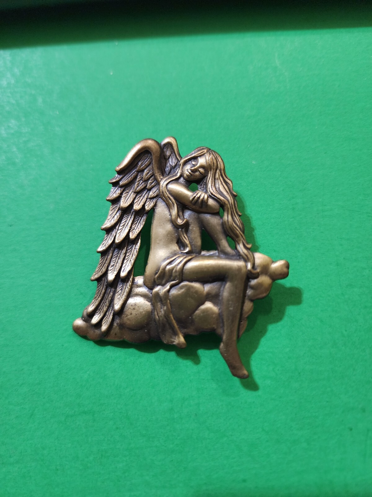 Vintage JJ Jonette Fairy Brooch Art Nouveau Style Whimsical Fantasy Pin Brooch