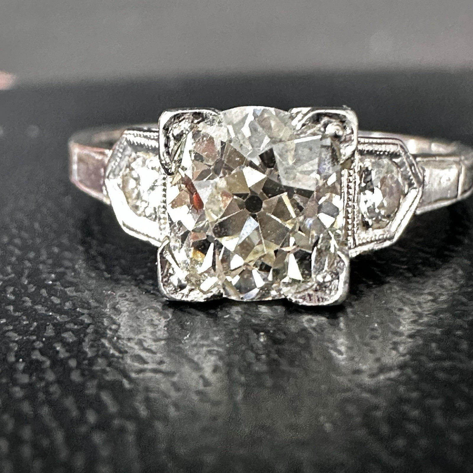 Edwardian Old European Cut Diamond Ring 1.26 Cttw