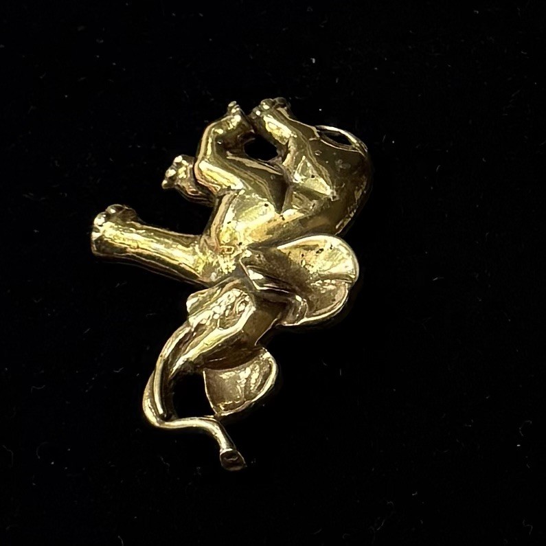 Vintage Zentall Elephant Brooch, 1960’s, Brutalist, RARE