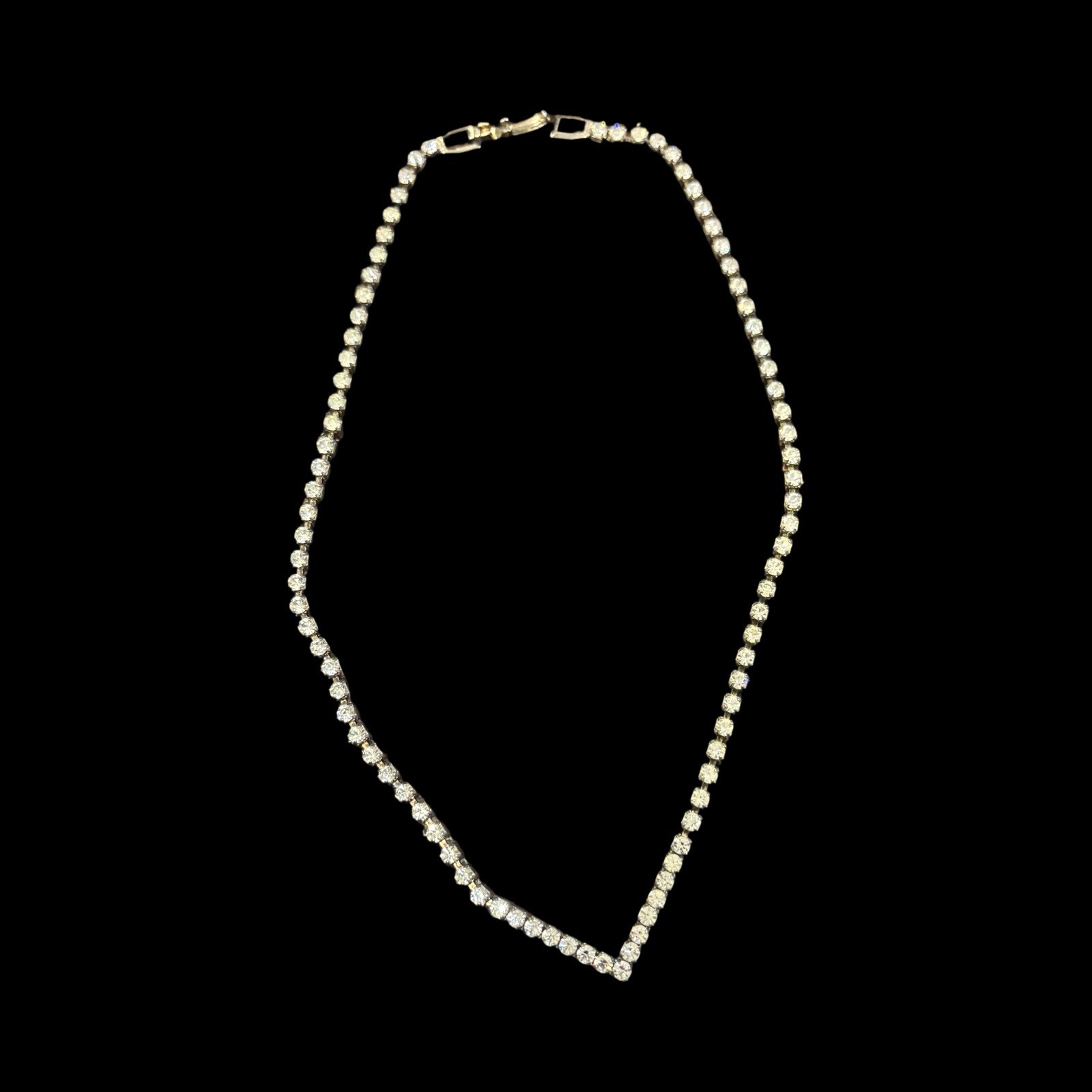 VINTAGE RHINESTONE CHOKER NECKLACE
