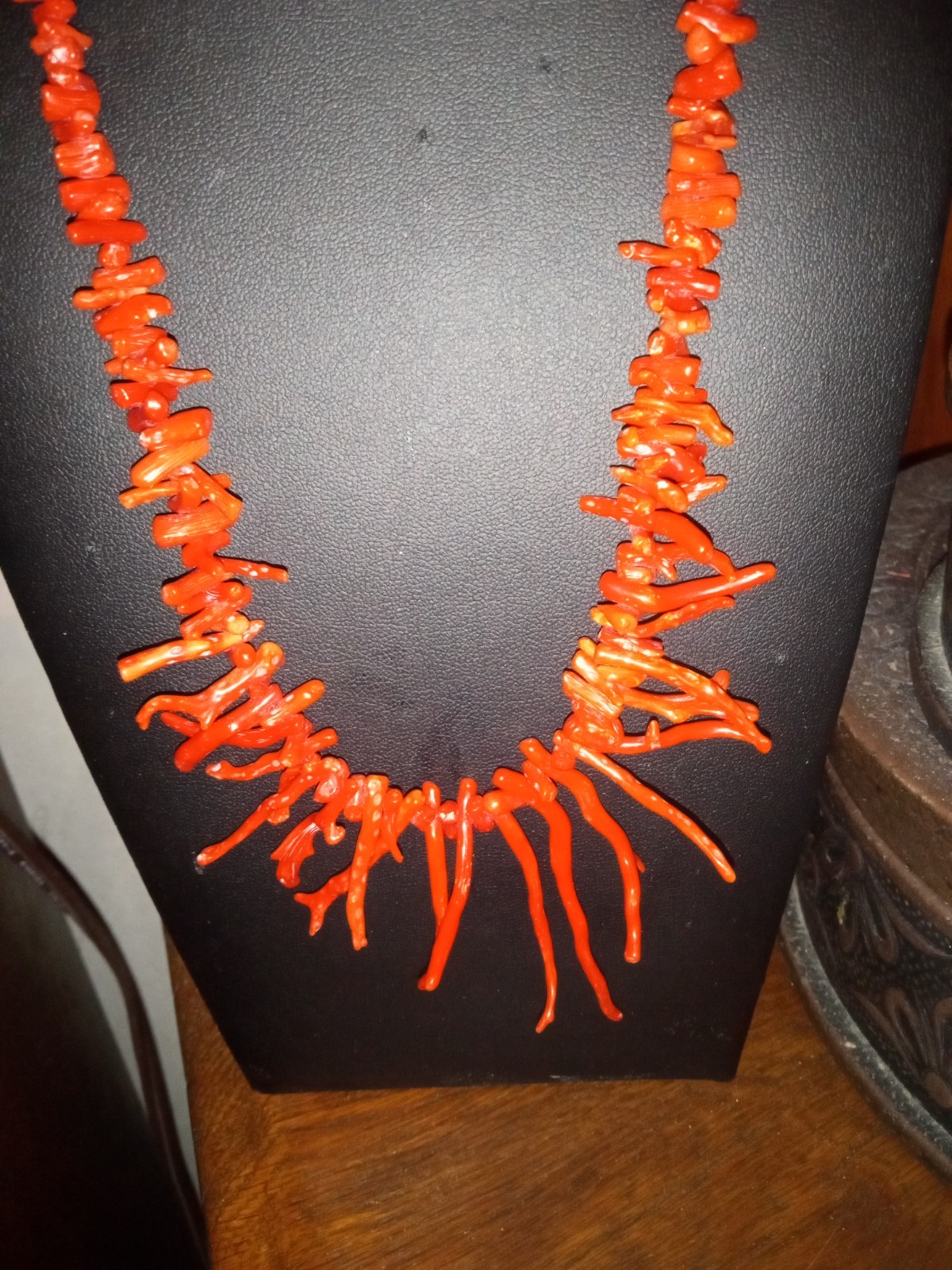 Vintage Graduated Coral Branch Necklace Vintage Genuine Natural 22″