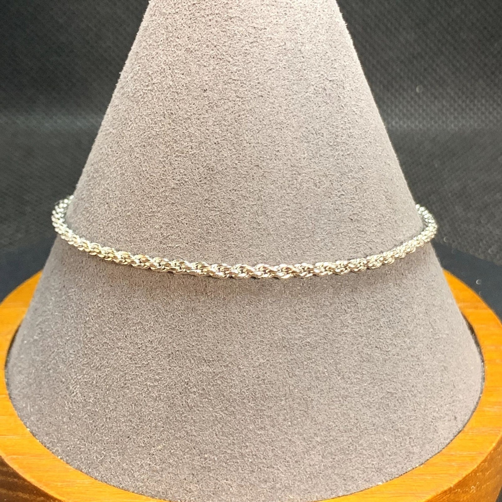 Monet Silver Tone Twist Rope Bracelet Sister Hook Clasp Size 7.5” Length