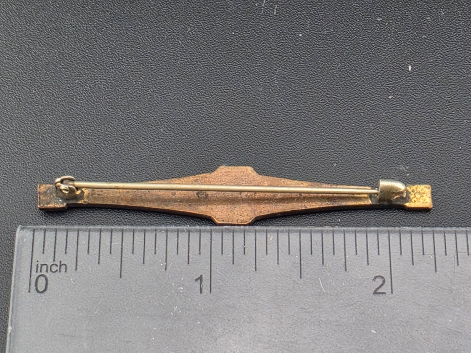 🤤Antique Art Deco Purple Blue Guilloche Enamel 2.25″ Bar Brooch Pin