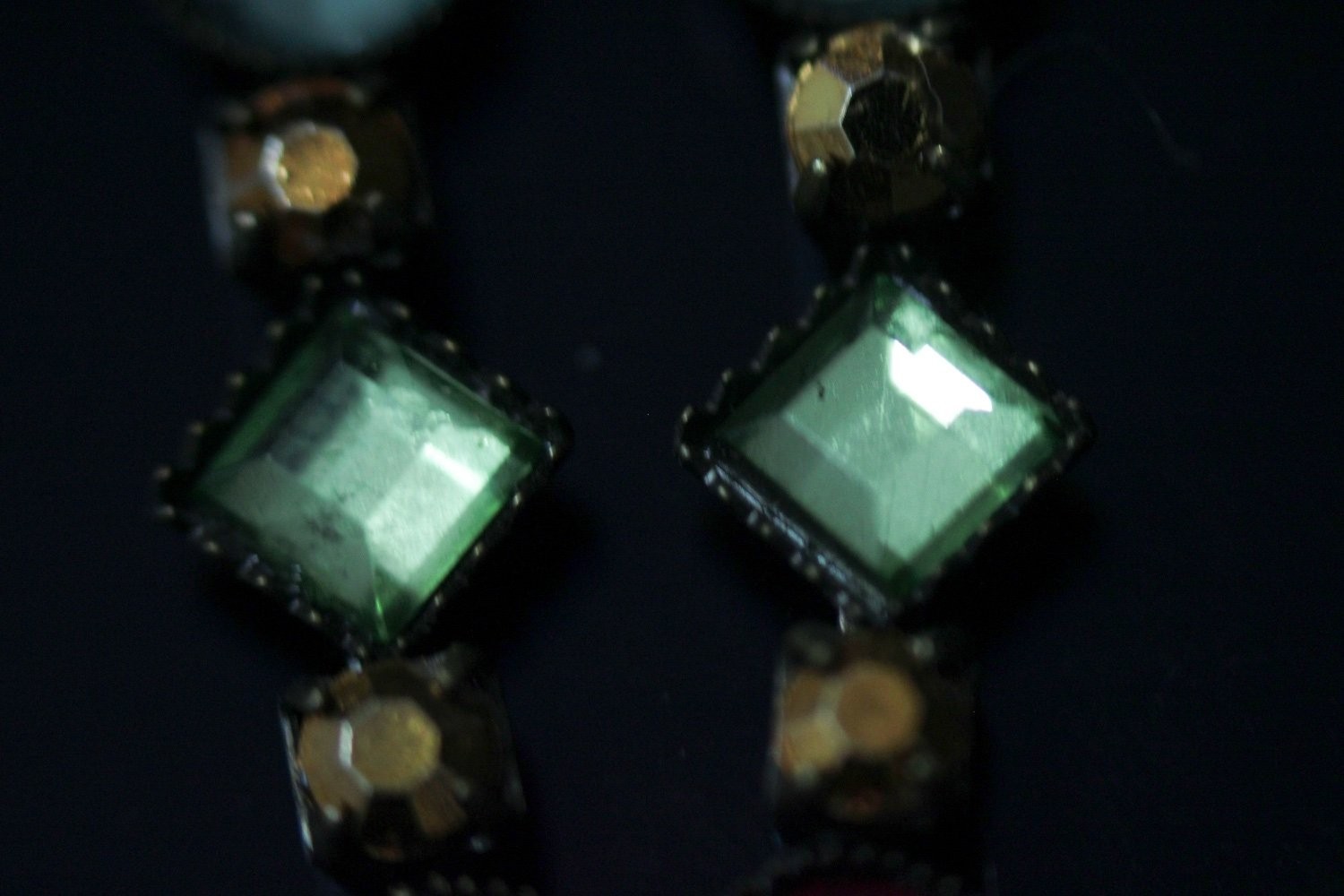 Omni Jewelers Vintage Jewelry Lot 6pc Necklace Earrings Rhinestone Glass Crystal