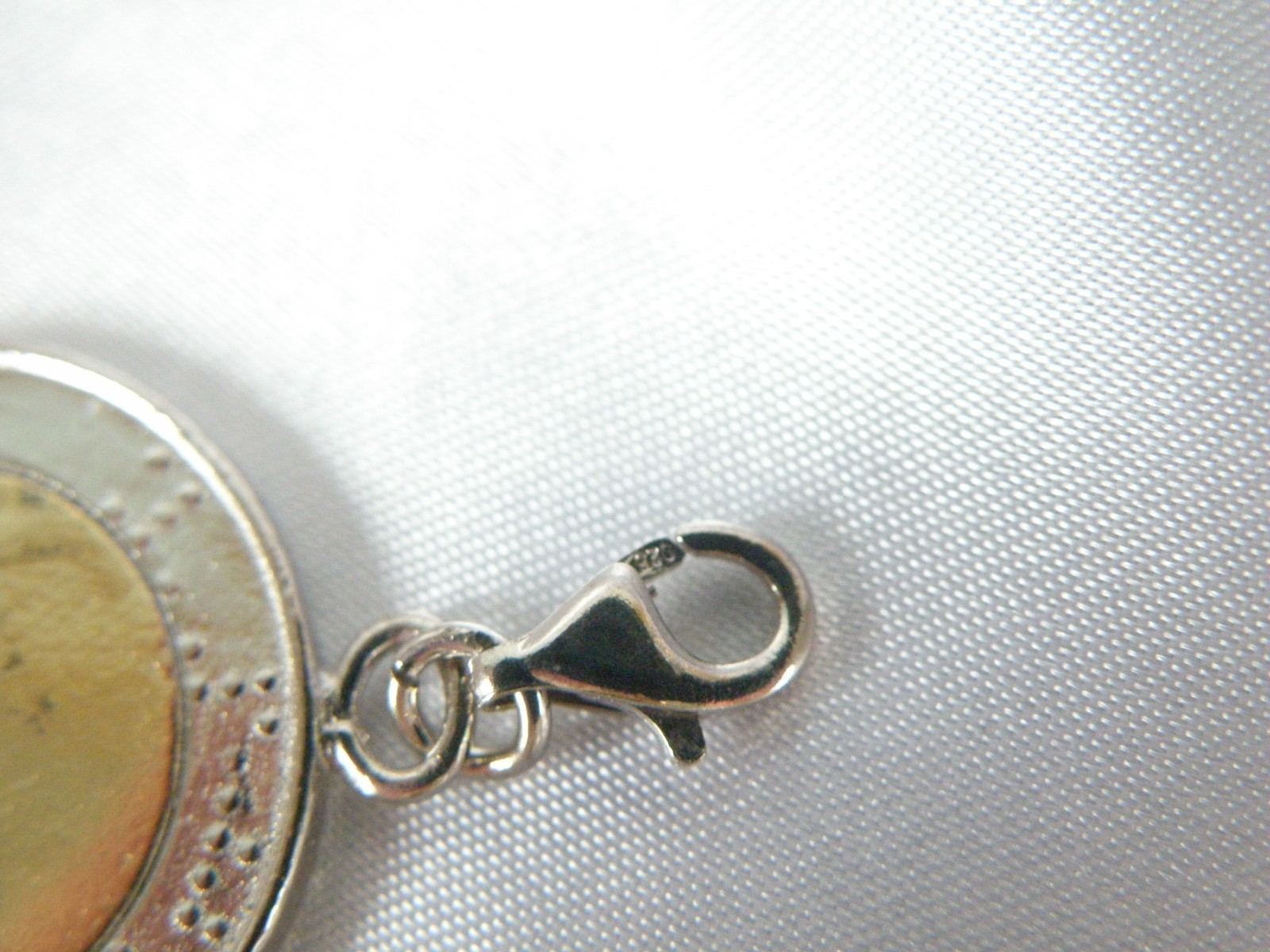 Vintage Sterling Silver 925 Italian Italy Coin Pendant