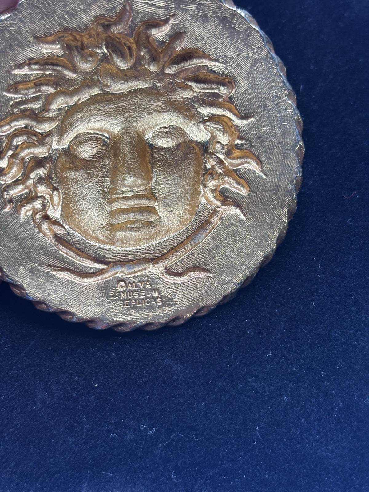 Vintage Alva Museum Replicas Medusa Statement Pendant Medallion Greek Mythology