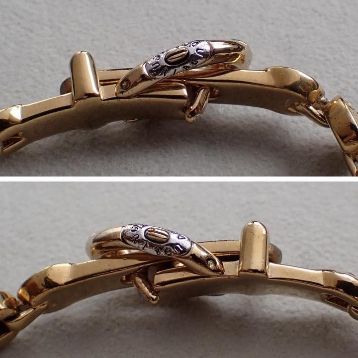 Vintage Henri Bendel YORK Buckle Bracelet Gold Tone Used