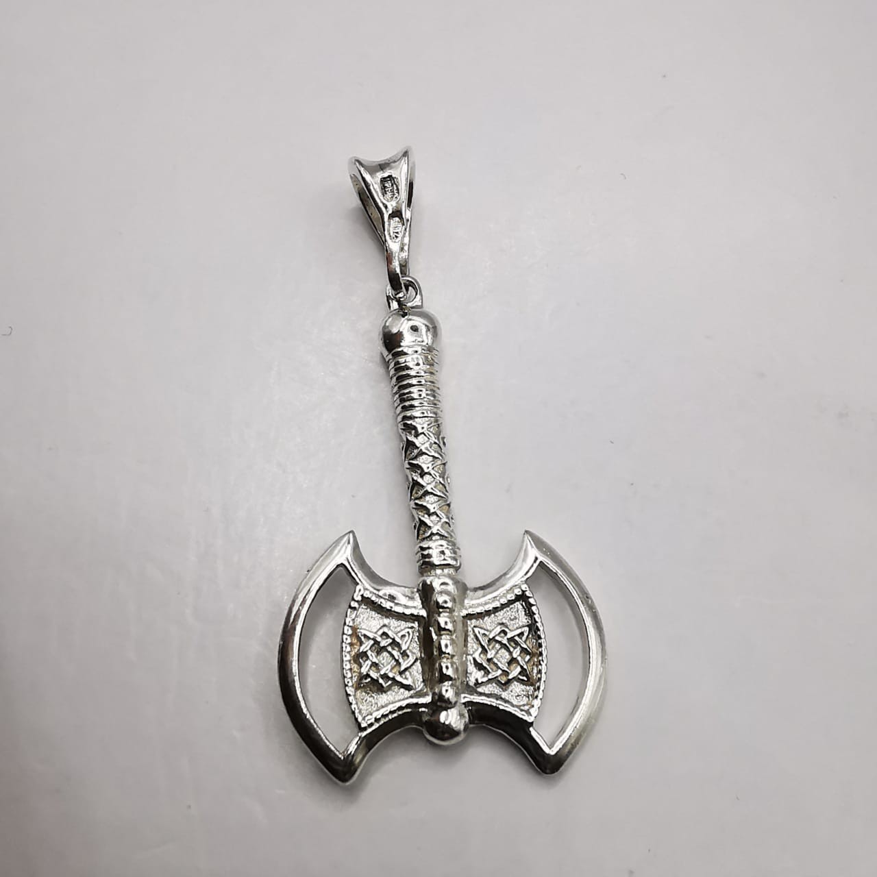 Vintage 925 Sterling Silver Perun’s Axe Pendant – Handmade, 4.23g