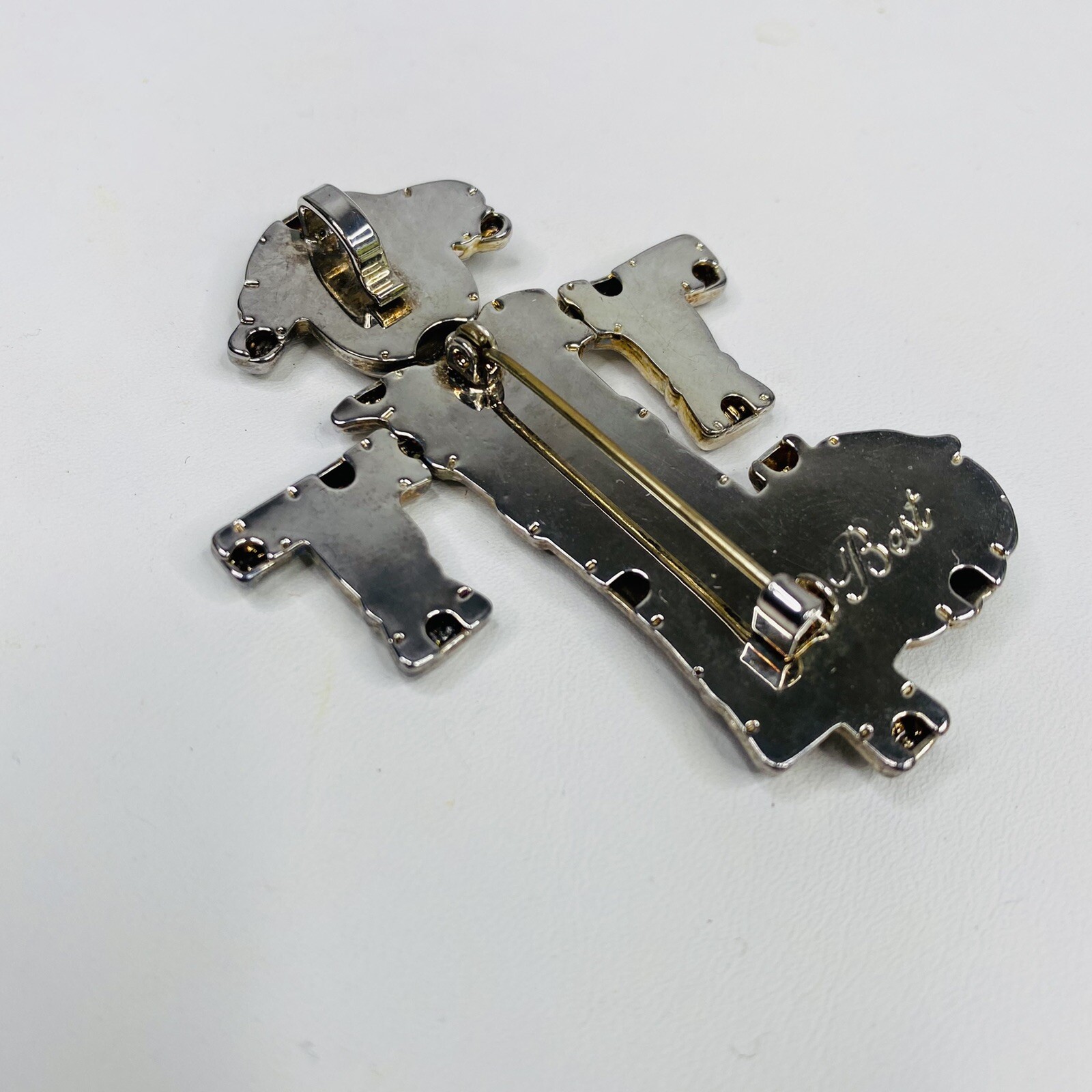 Best Signed Silver Tone Articulated Scarecrow Convertible Brooch Pin to Pendant