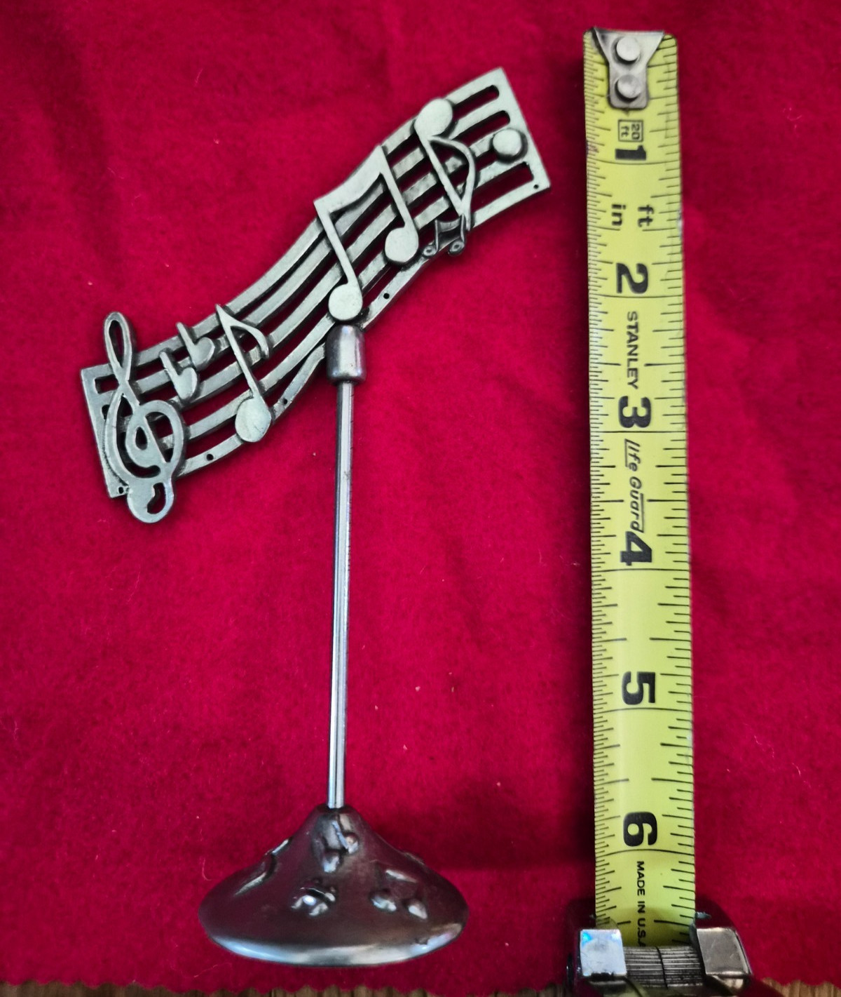 Vintage 1990 Seagull Pewter Canada Earring Stand w/ Treble Clef & Various Notes