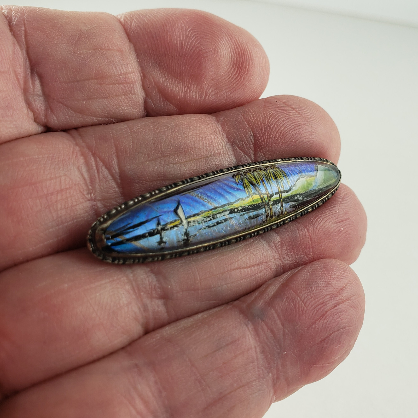 Sterling Silver TLM England Butterfly Wing Brooch Art Deco 6.6g [7371]