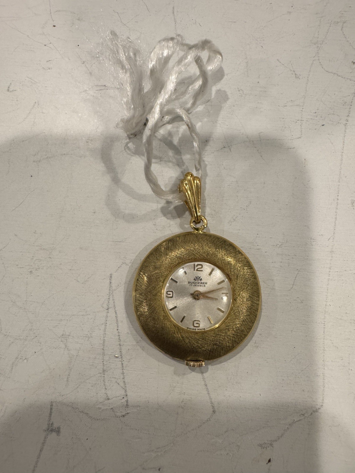 Vintage Bucherer 17 Jewel Pendant Watch- Rare Manual Wind Working