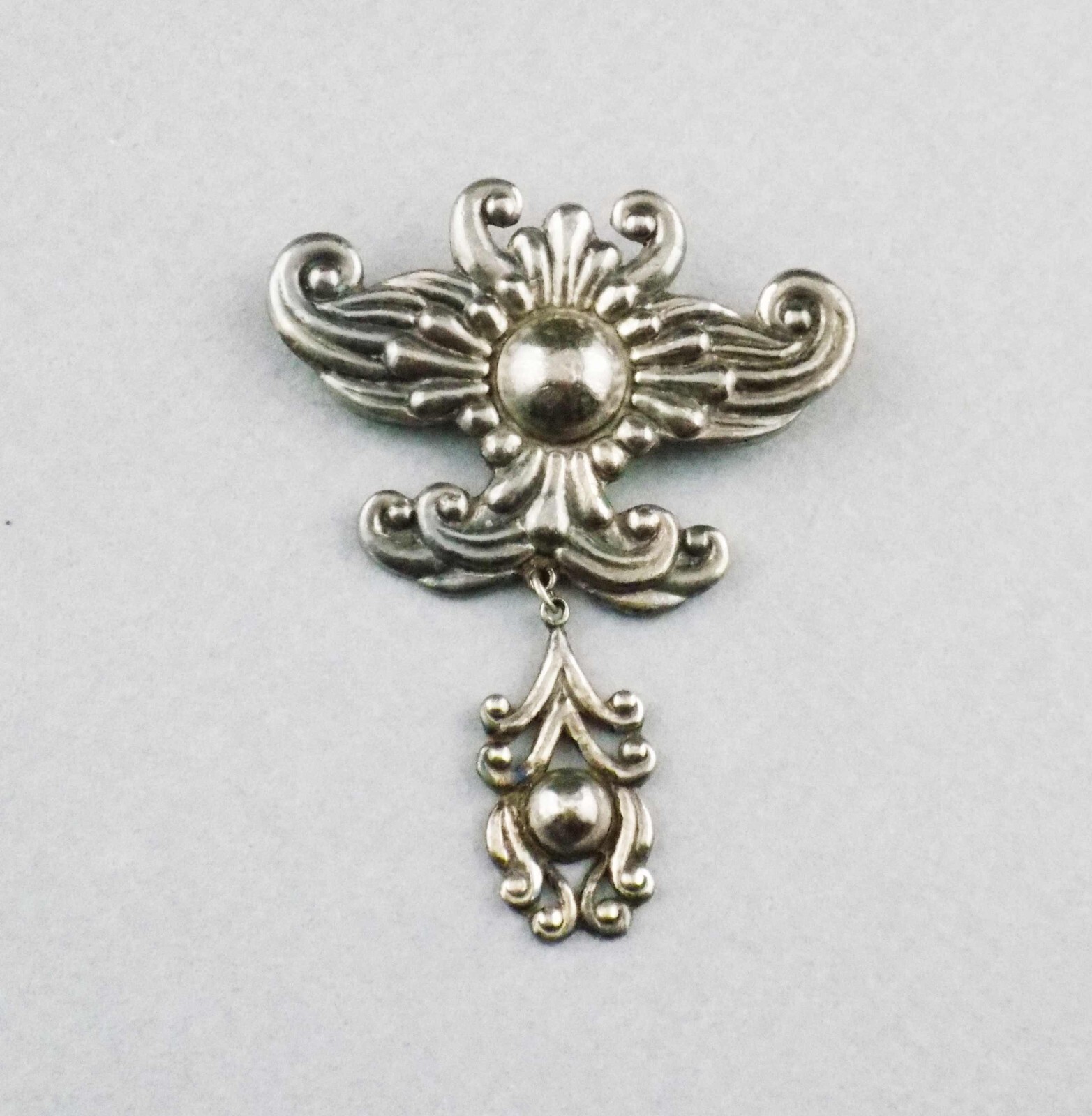 Los Castillo Classic 1940s Sterling Silver Brooch 548 925 Pin Taxco Mexico 23.1g