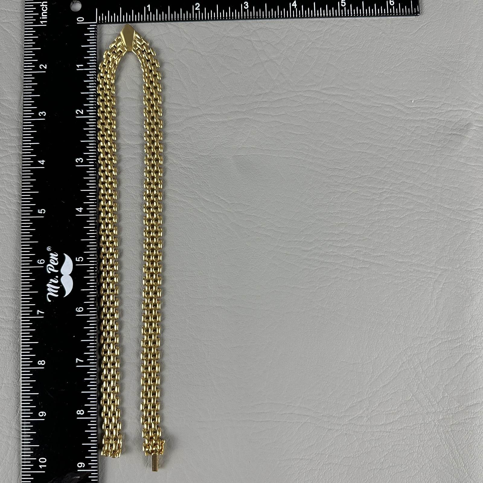 Vintage Mesh Chain Necklace Collar Gold Tone Woven Choker 17″