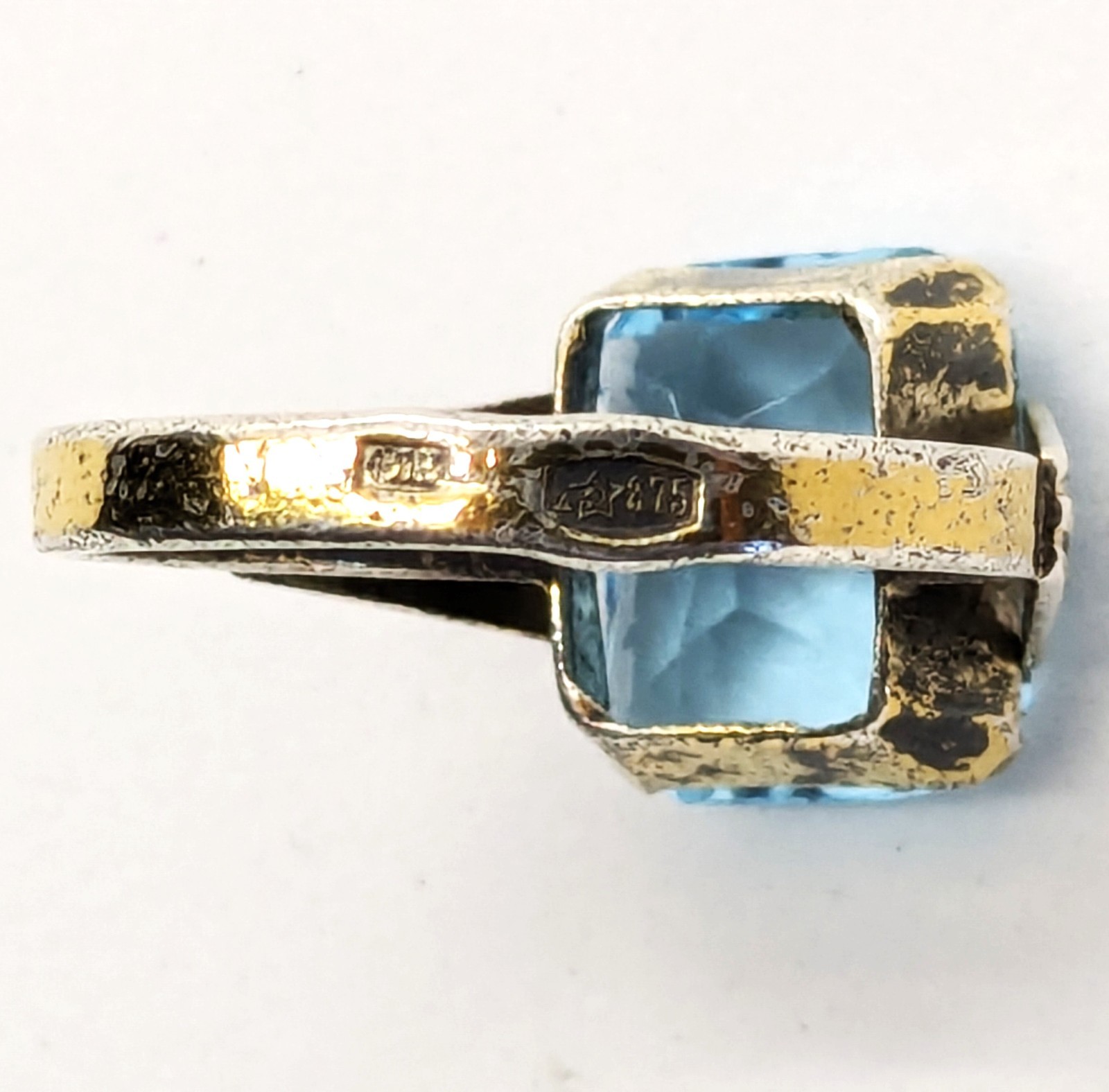 Vintage Luxury Soviet RING Silver⭐875 stamp Star USSR-size: 8US (18.5mm) UA #100