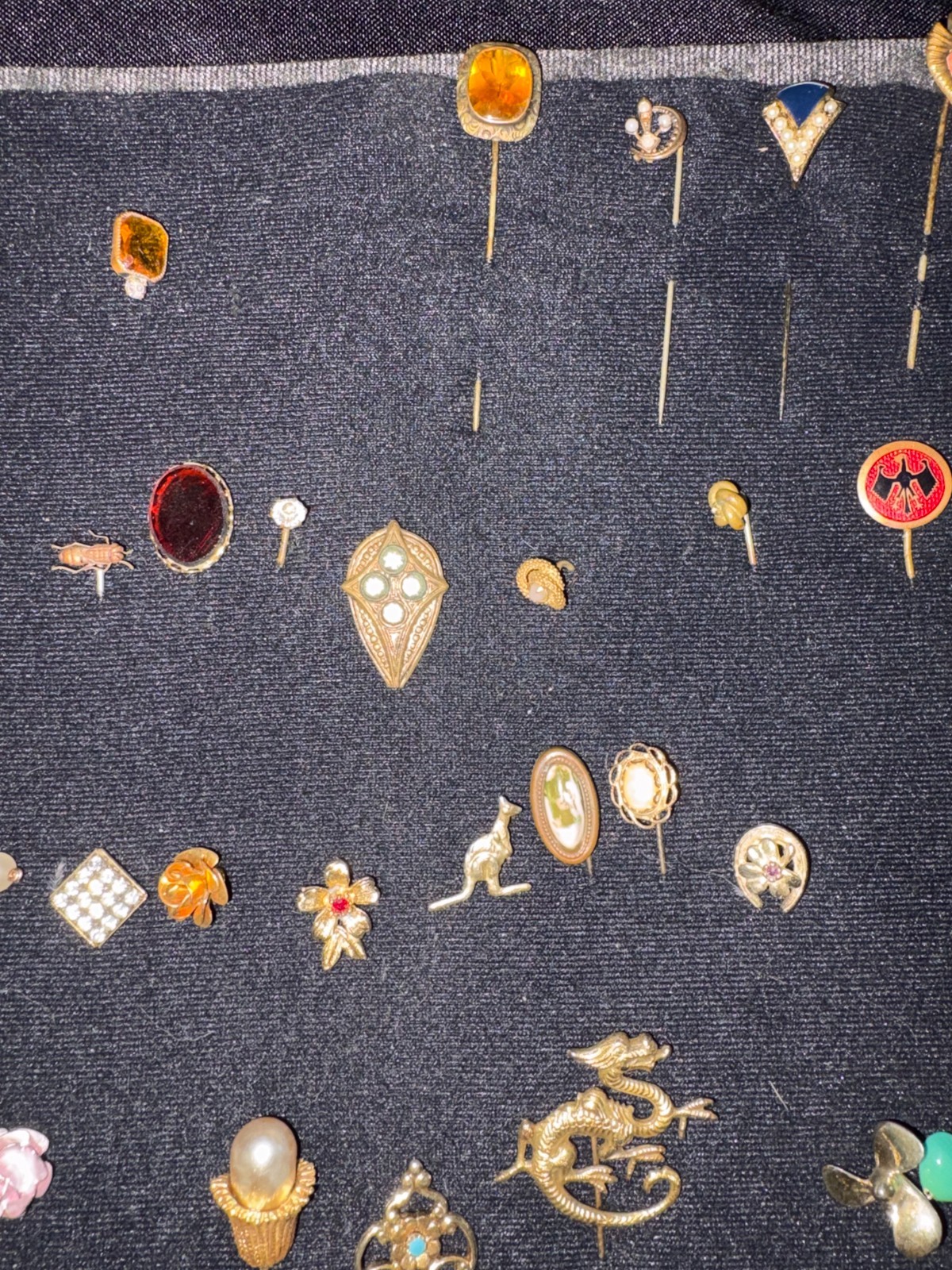 Stick Pin Collection, lot of 114, unique and vintage, hat pins, lapel pins