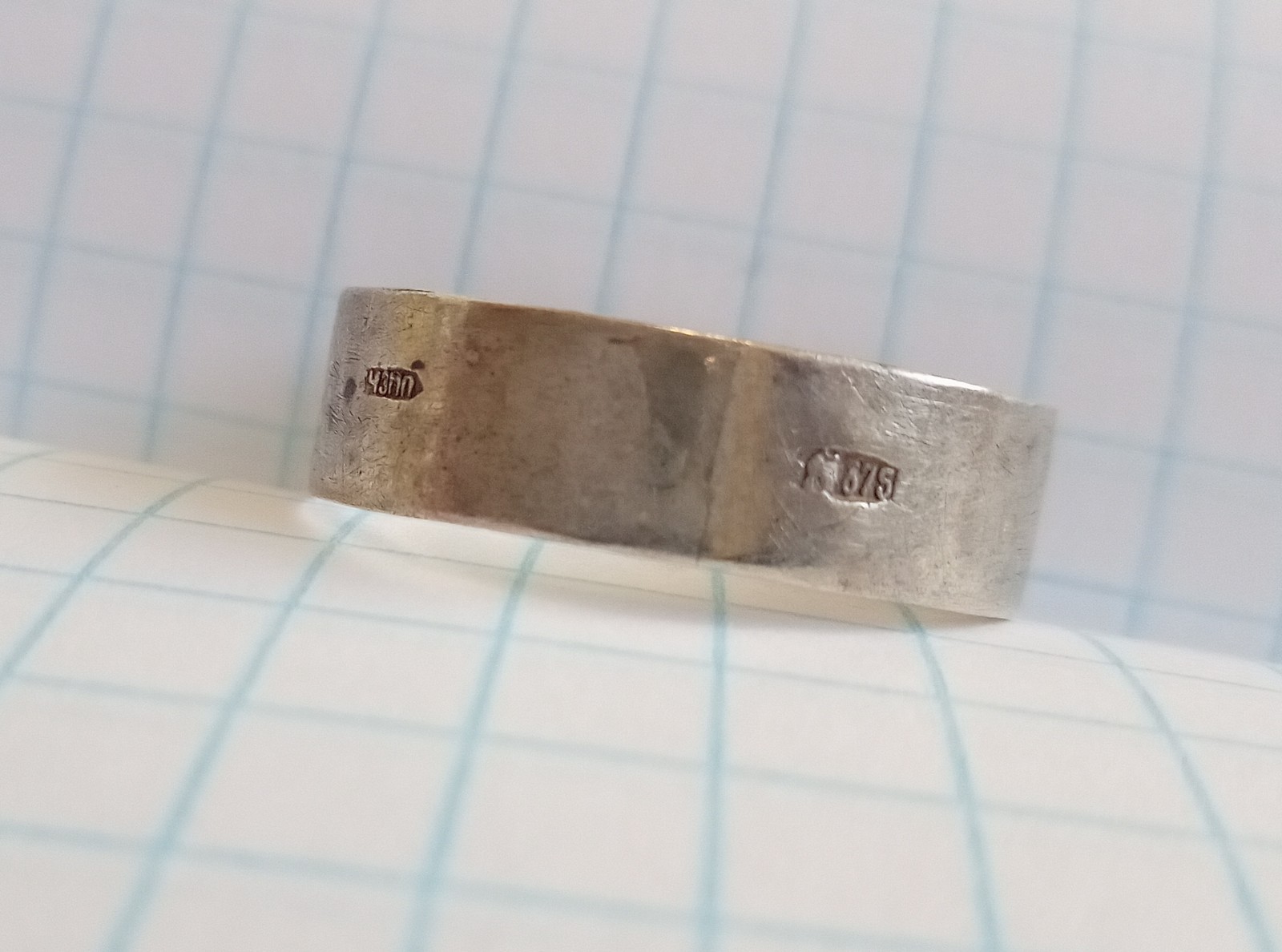 Vintage Ring with niello Silver 875 test USSR times Women’s Jewelry size 10.25