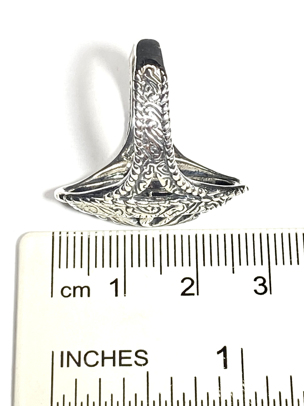 Vintage Sterling Silver Carolyn Pollack for Relios Shield Ring Size 9
