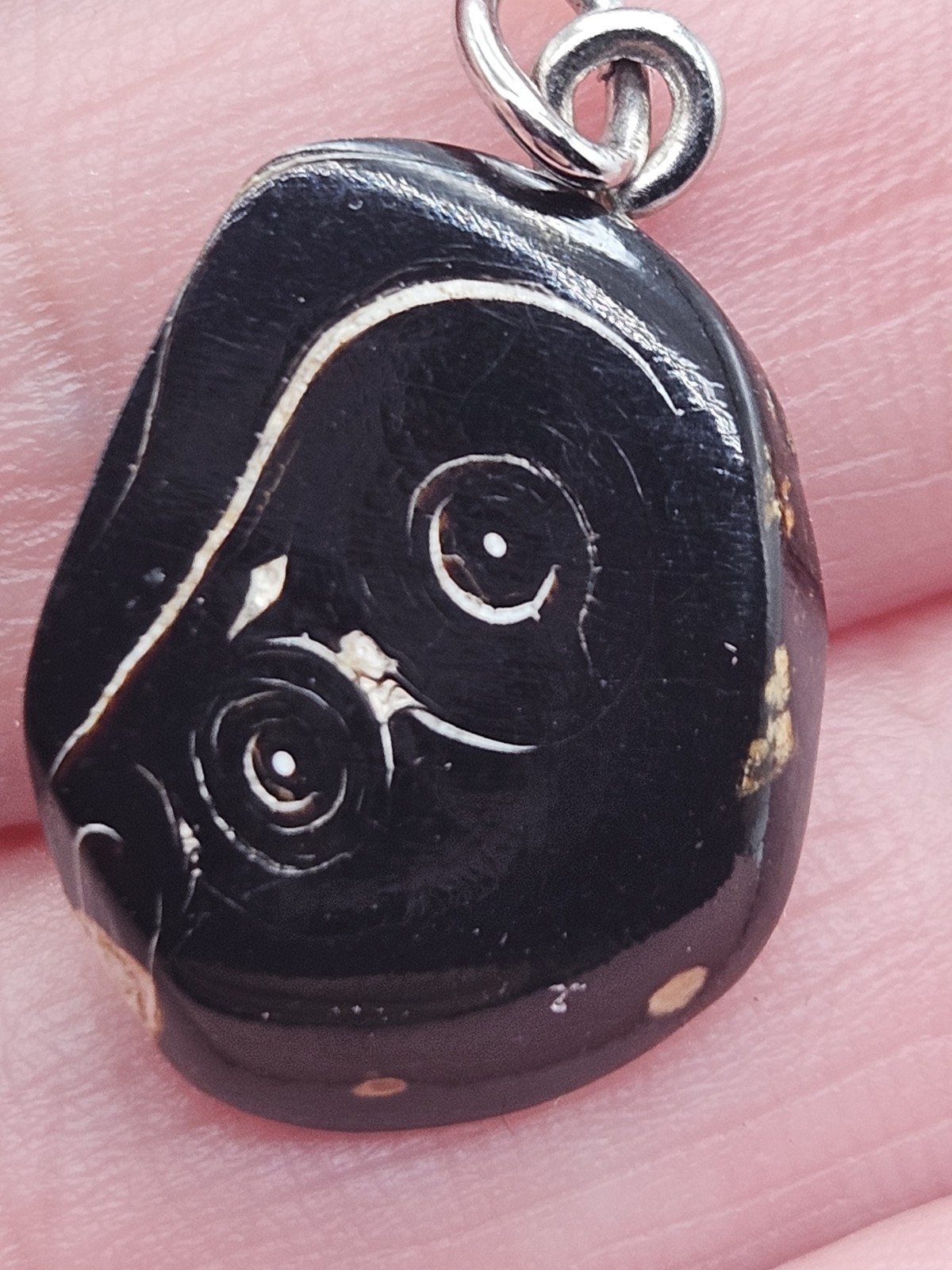 Vintage Black Coral Pendant