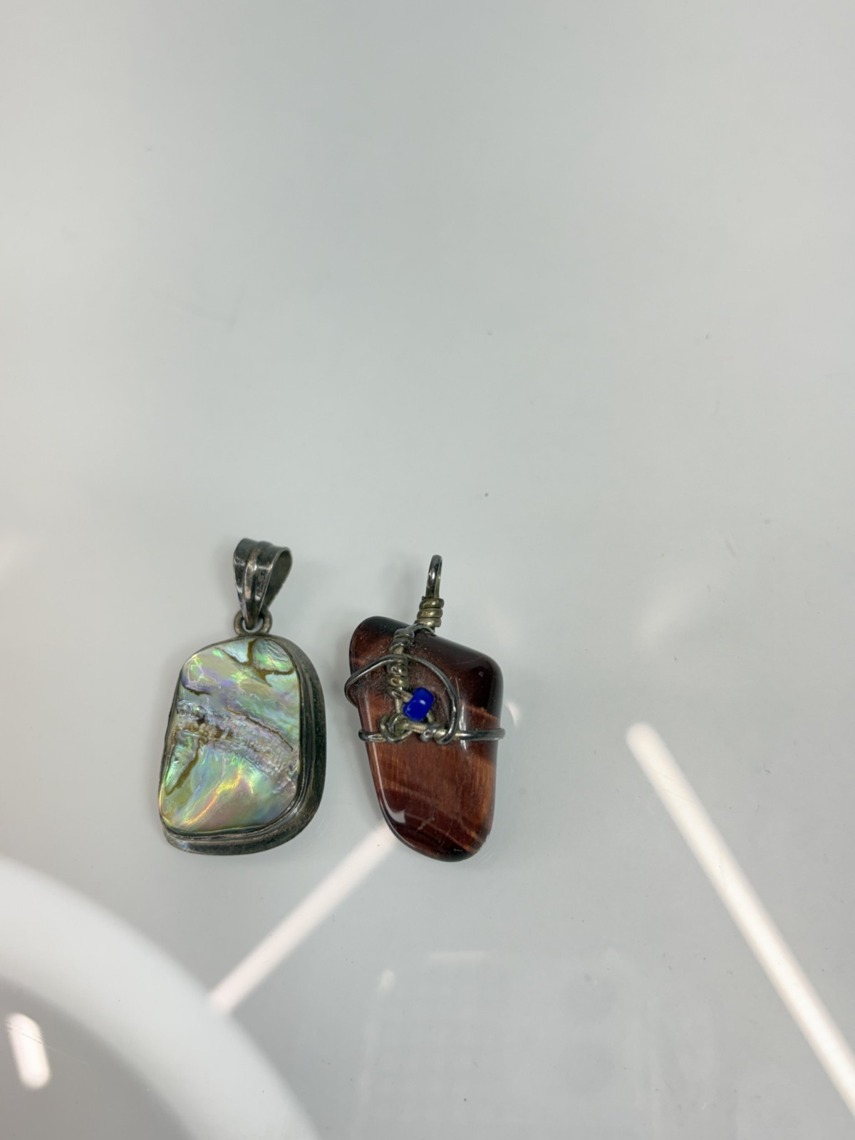 Sterling Silver and stone Necklace pendant – unbranded
