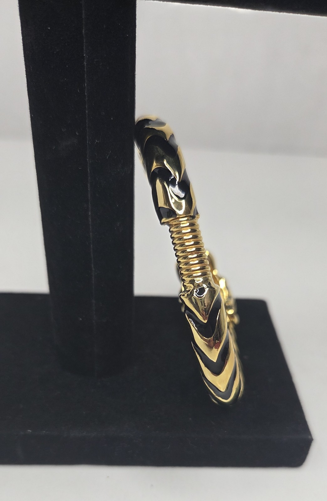Kenneth J Lane KJL Raja Tiger Enamel & Crystal Bracelet Signed With Box & Papers