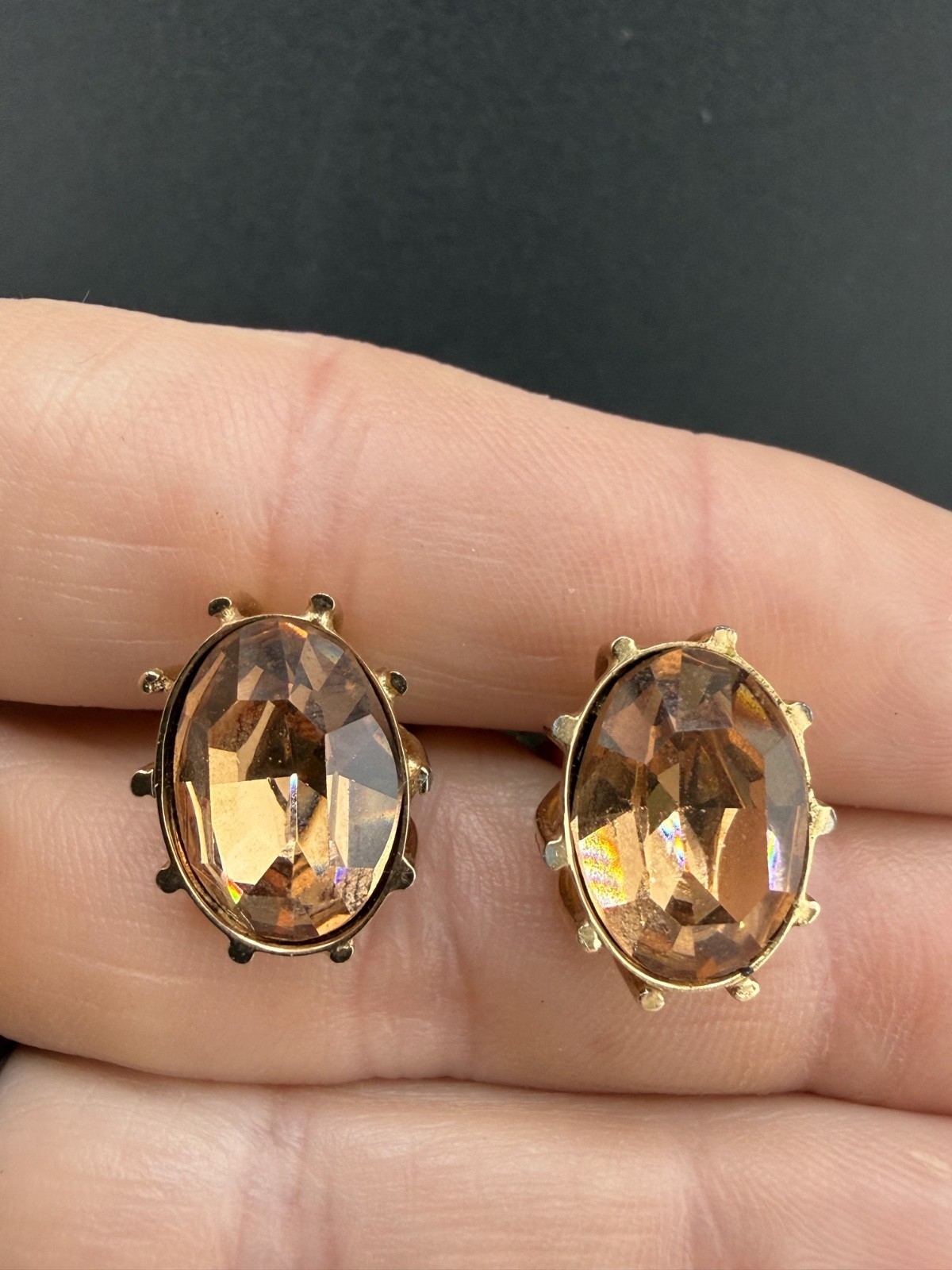 Vintage Swank Cufflink Tiebar Clip Set Gold Tone Rhinestone Sign